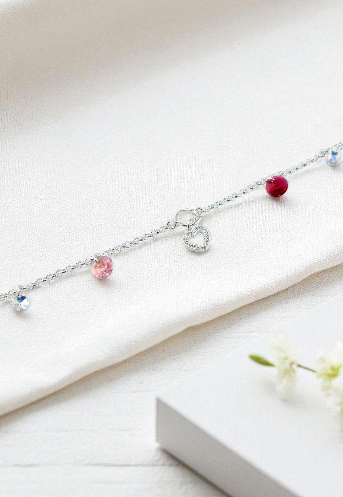 Pulsera Alma Plata Italiana Cristal Genuino-2