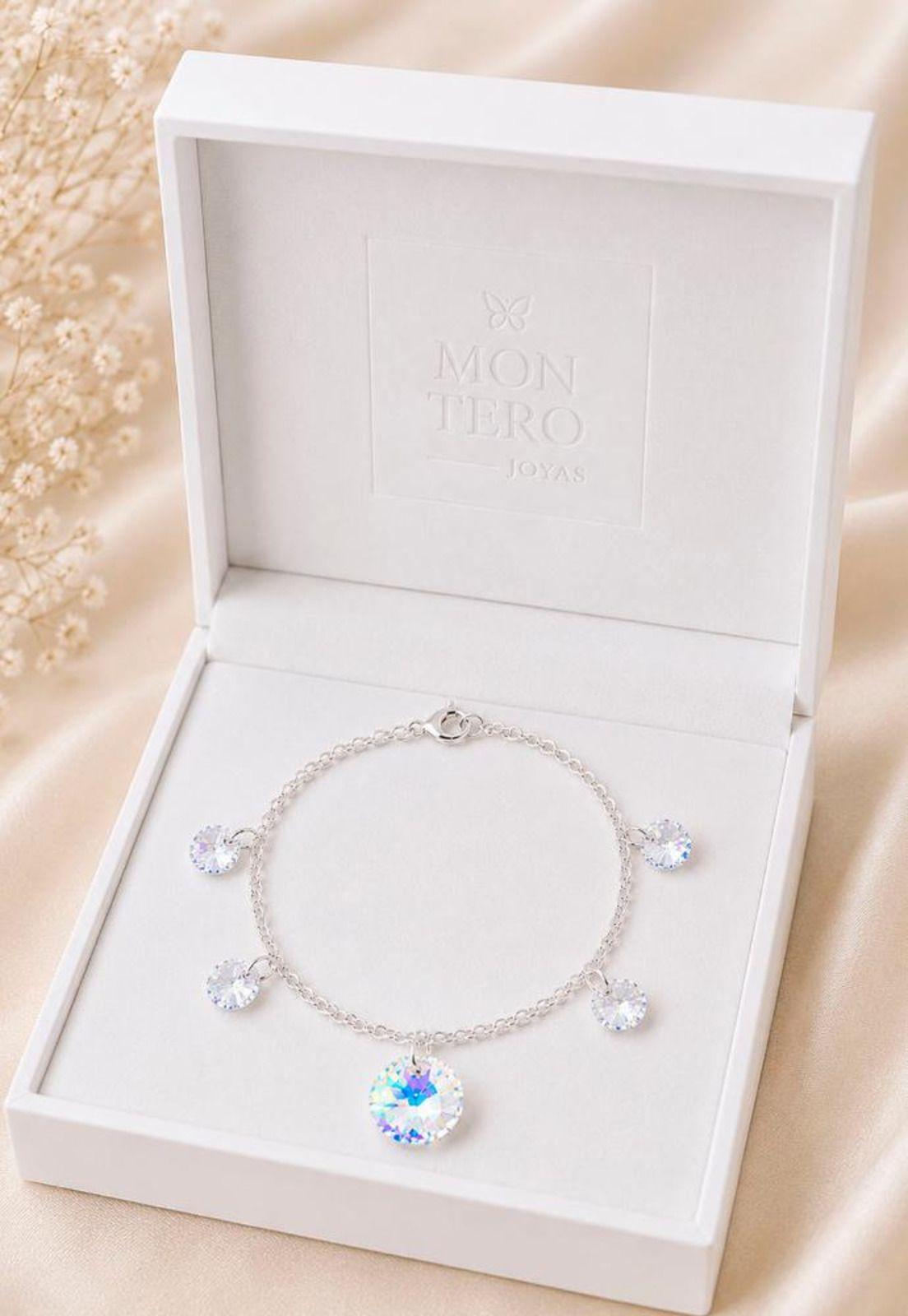 Pulsera Nepal Plata 925 Cristal Swarovski® Aurora Boreal-2