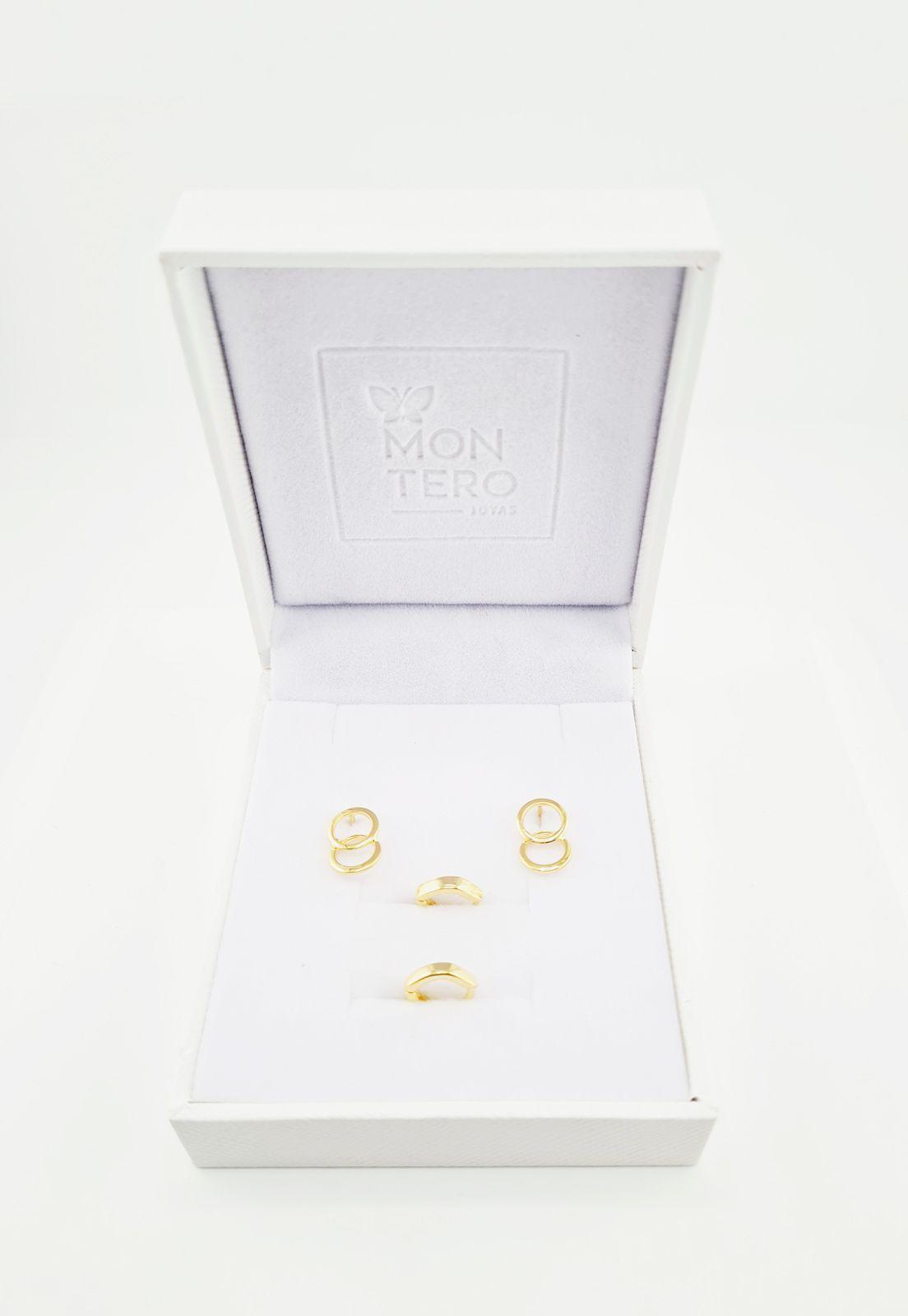 Pack  Aros Paloma Gold Baño de Oro 24k-4