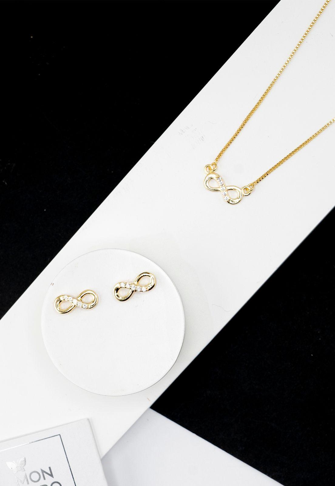  Conjunto Infinita Gold Con Micro Circones-1