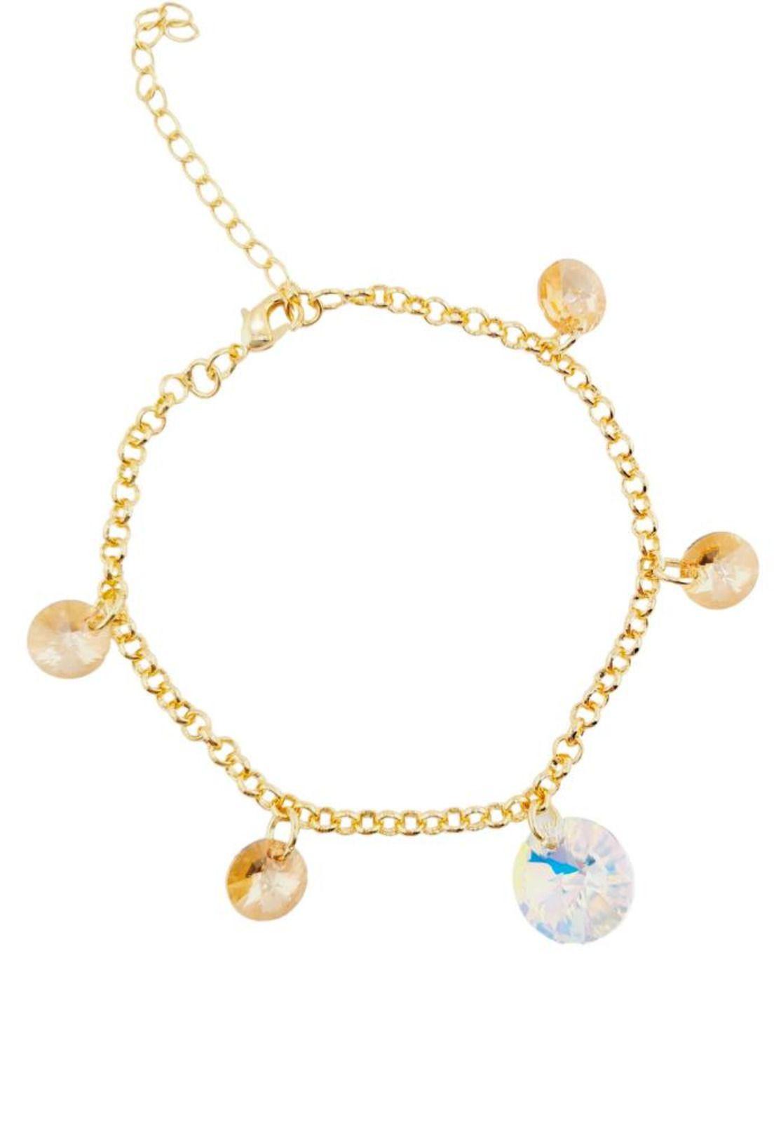Pulsera Nepal Gold 24K Cristal Swarovski® Golden Shadow-0