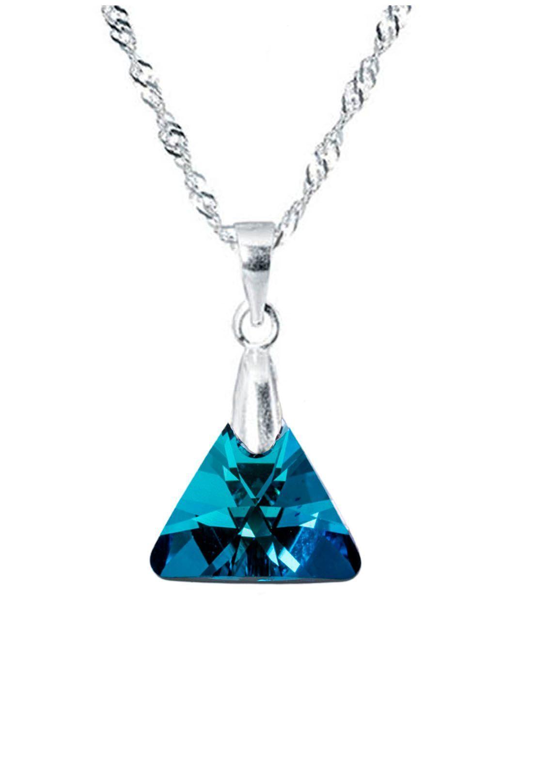 Collar Trinidad Cristales Genuinos Bermuda Blue-0