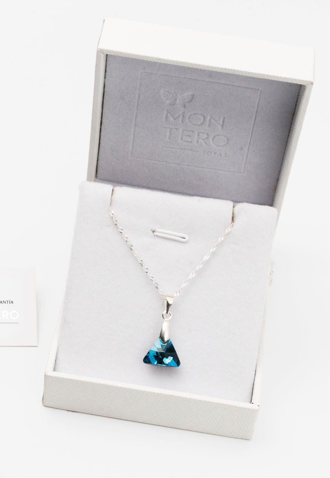 Collar Trinidad Cristales Genuinos Bermuda Blue-2