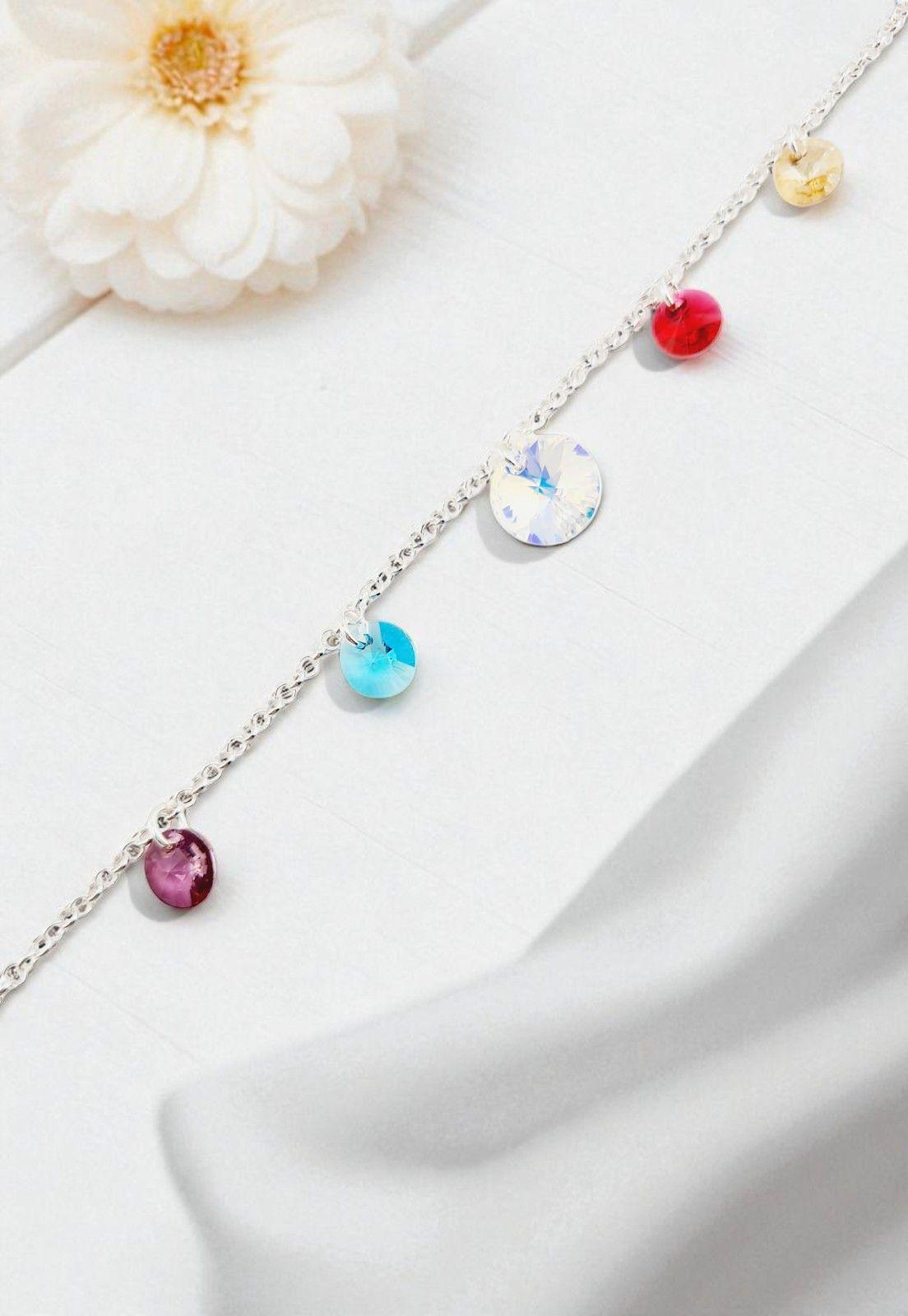 Pulsera Nepal Plata 925 Cristal Genuino Colores-2