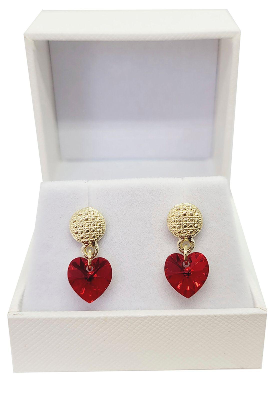 Aros Romance Gold  Cristales Genuinos  Scarlet-2