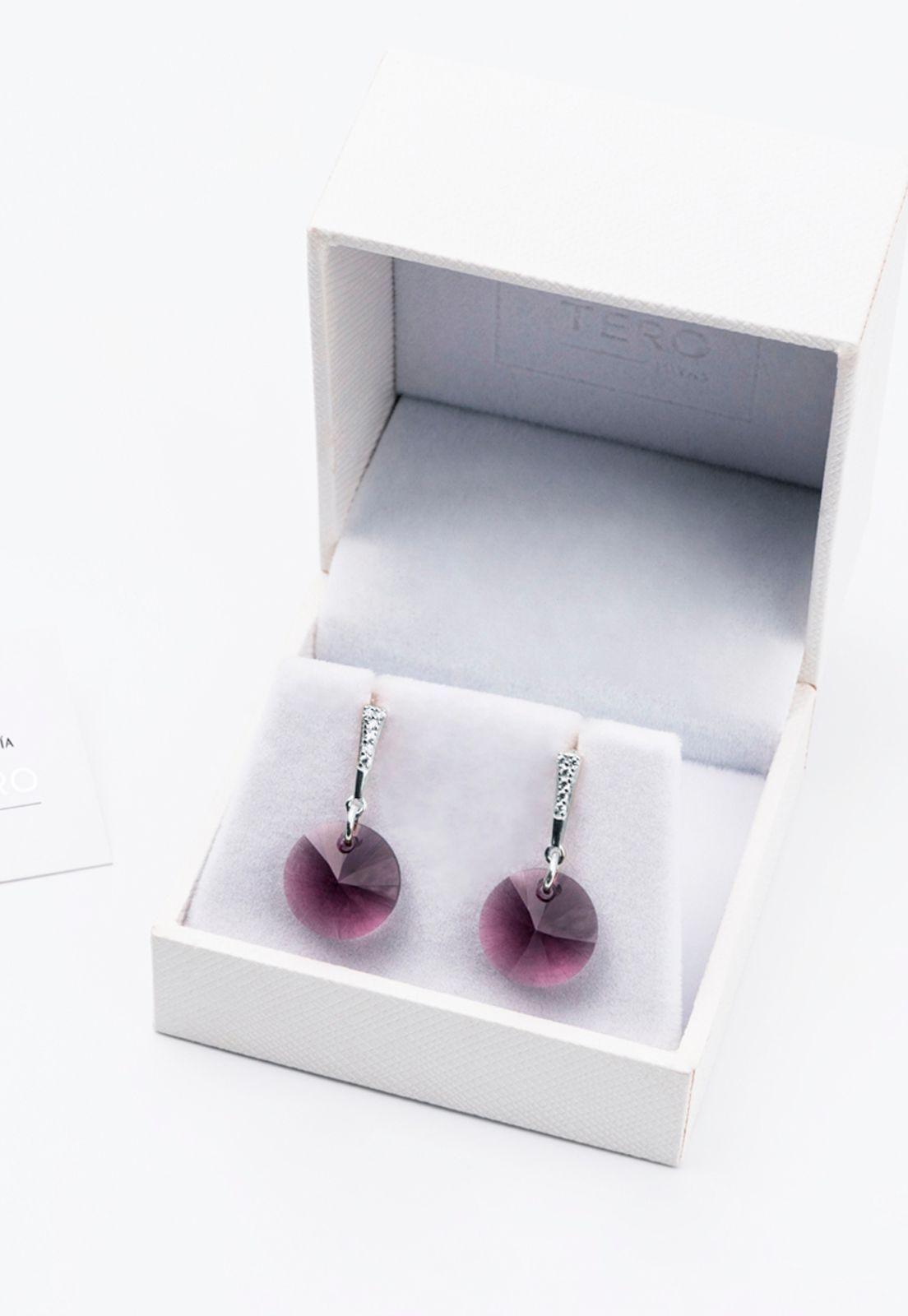 Aros Paris Cristales Genuinos Amethyst-2