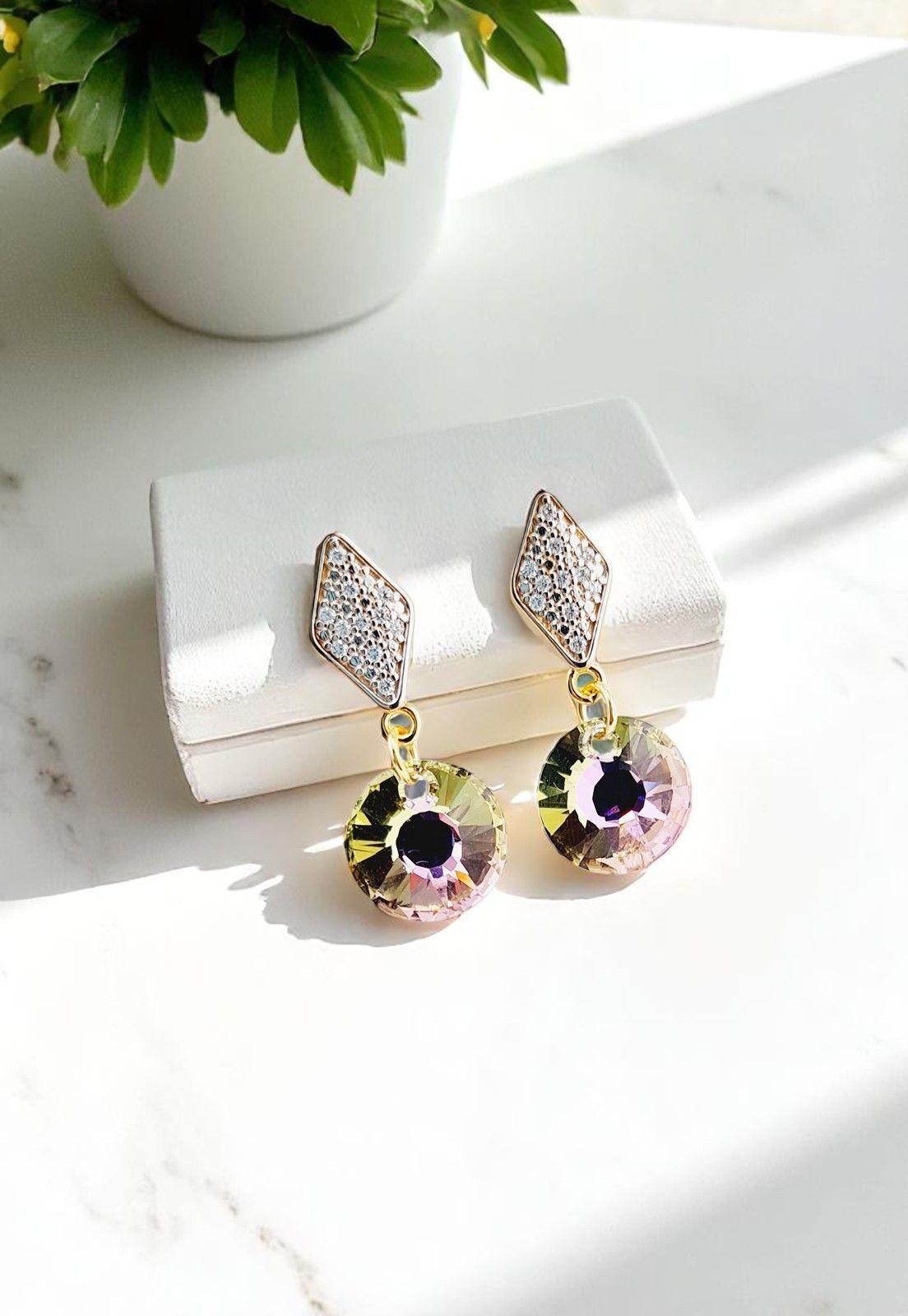 Conjunto Enigma Gold 24K Cristal Genuino Vitral Light-2