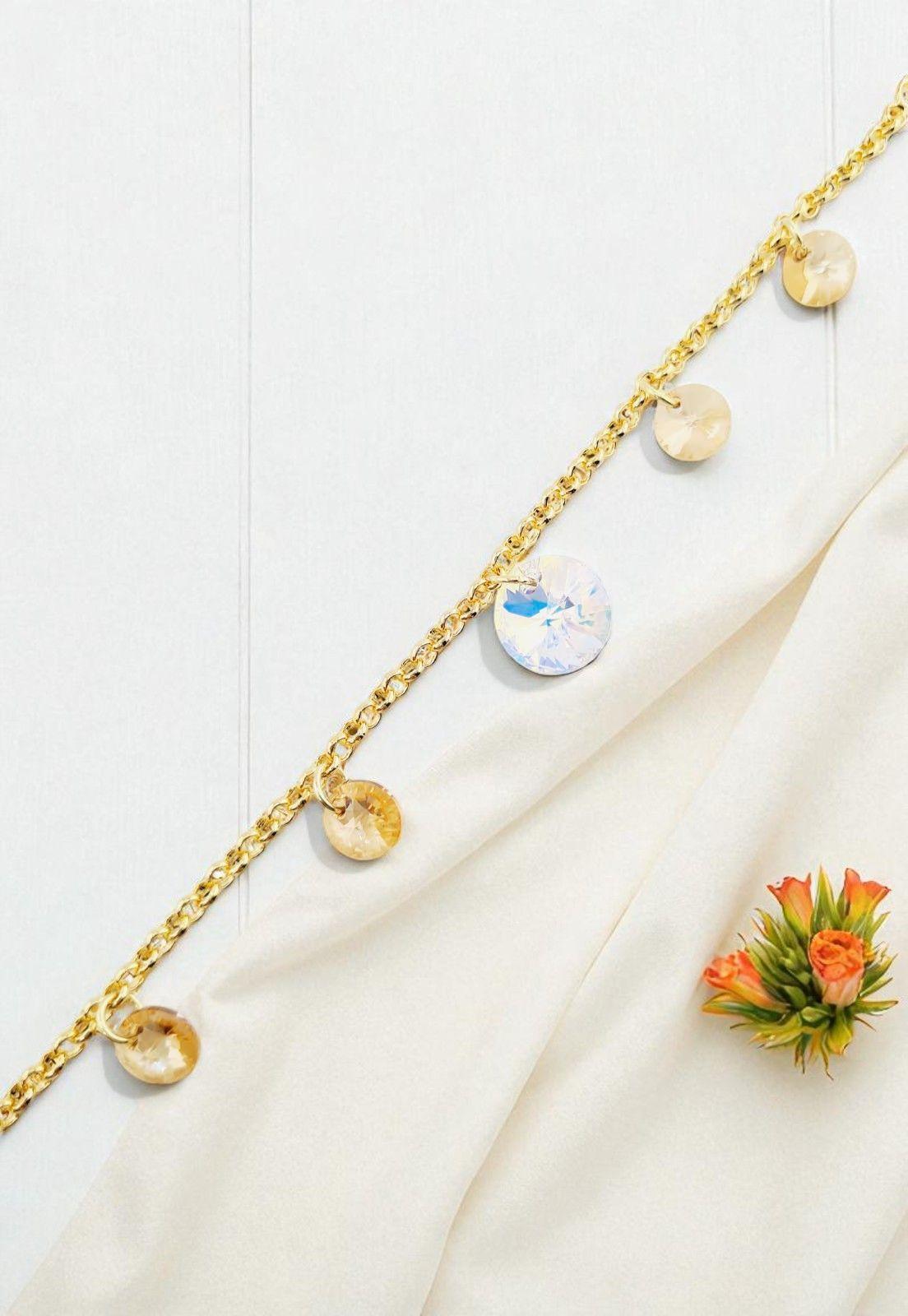Pulsera Nepal Gold 24K Cristal Genuino Golden Shadow-1