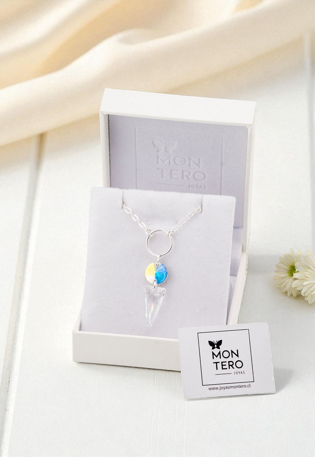 Collar Mystic Plata Italiana 925 y Cristales Genuinos-4