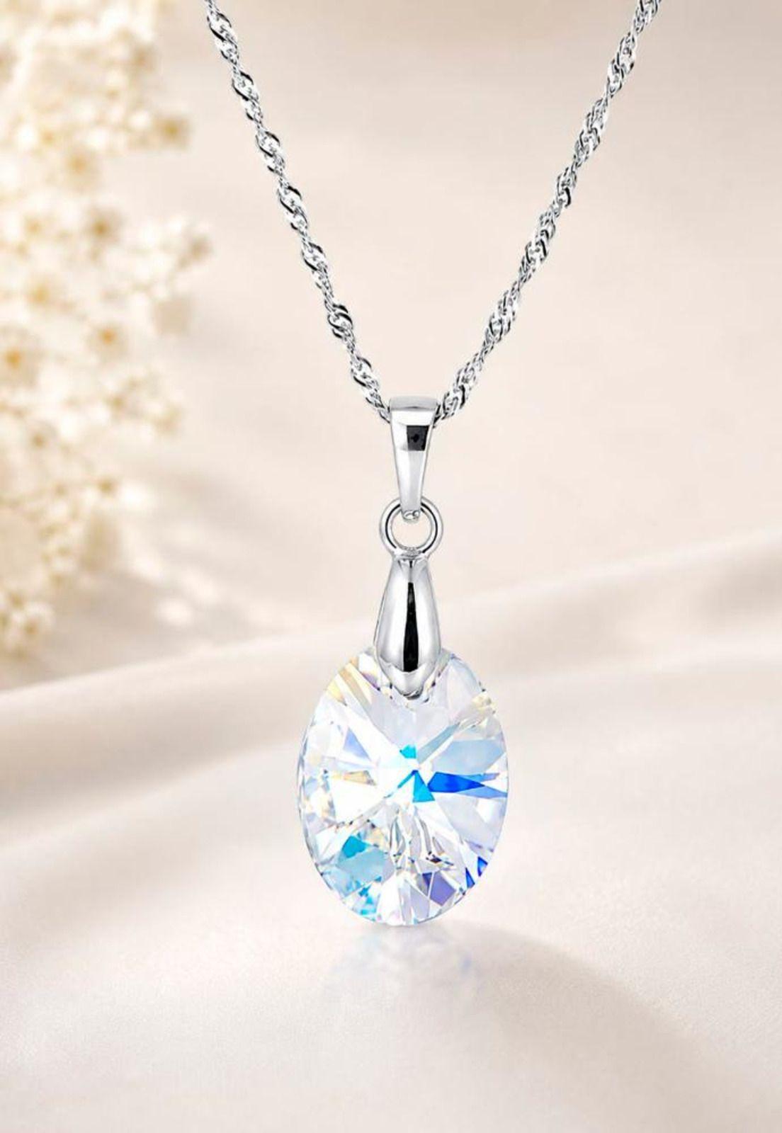 Collar Praga Plata 925 Cristal Swarovski® Aurora Boreal-4