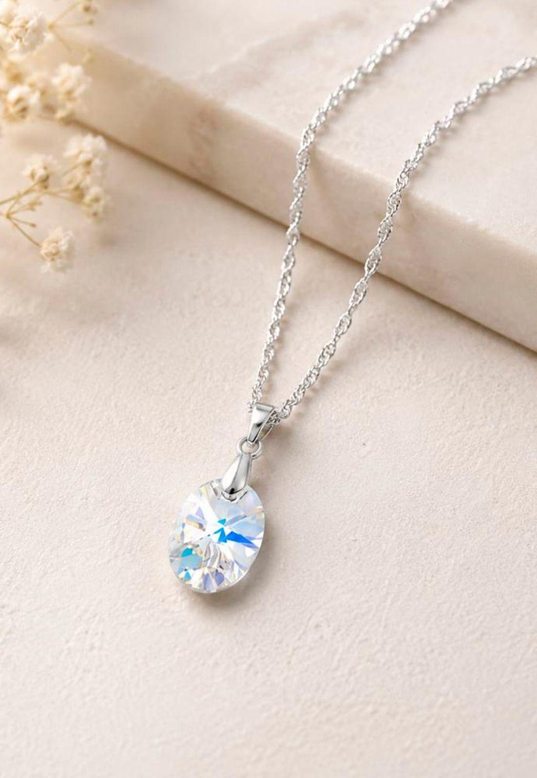Collar Praga Plata 925 Cristal Swarovski® Aurora Boreal-5