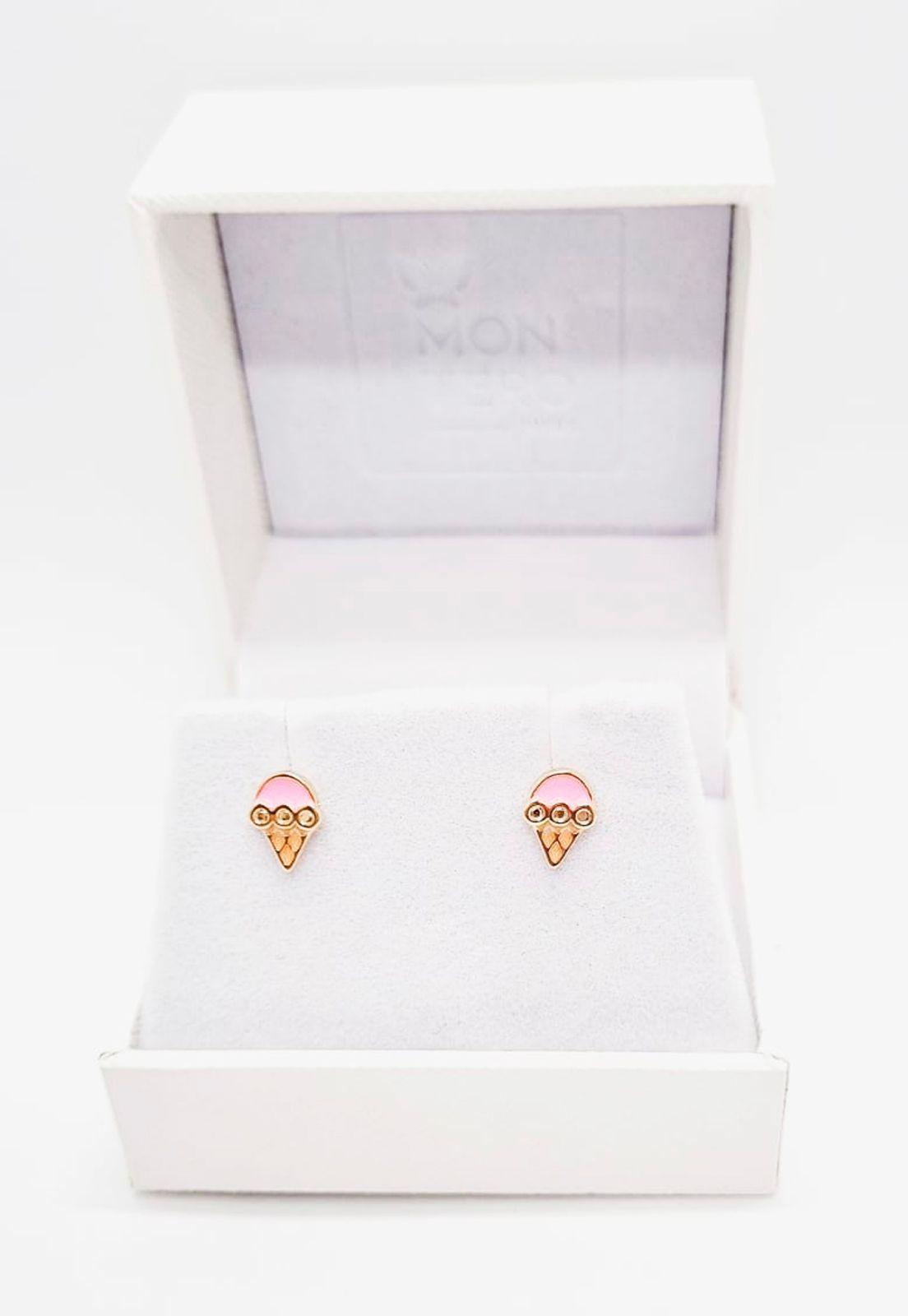 Aros Niña Helado Baño de Oro 24k-3