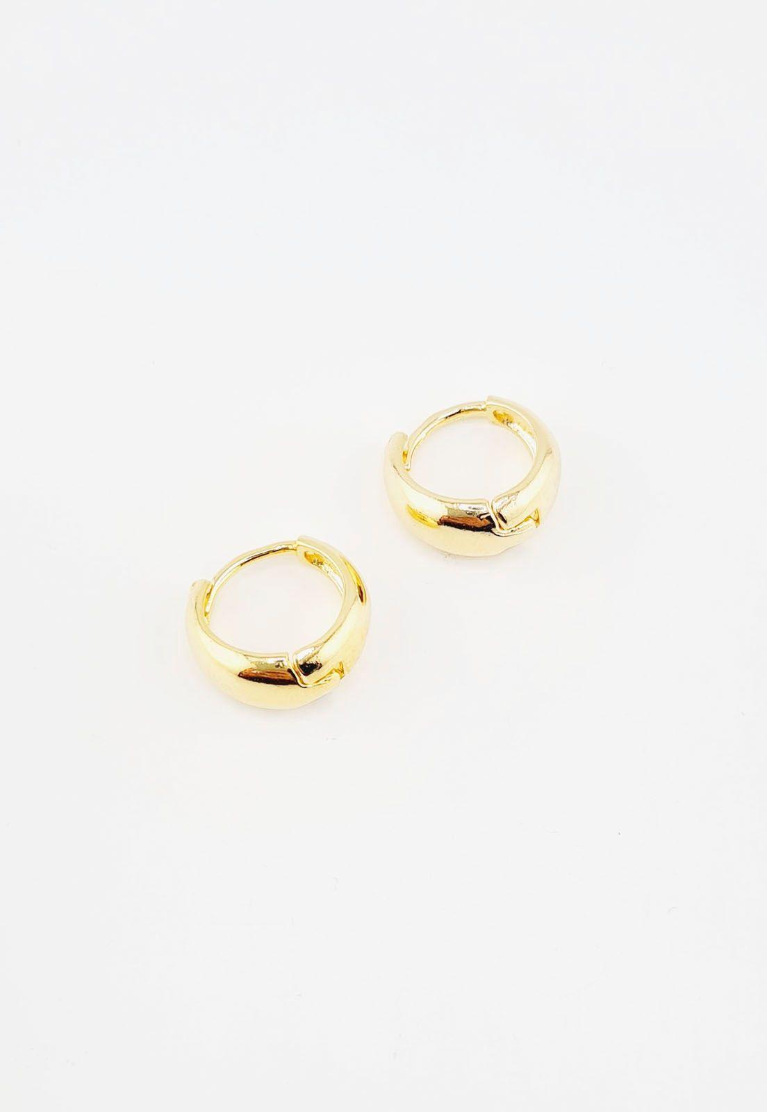 Pack Aros de Plata Con Baño de Oro 24k Niza-3