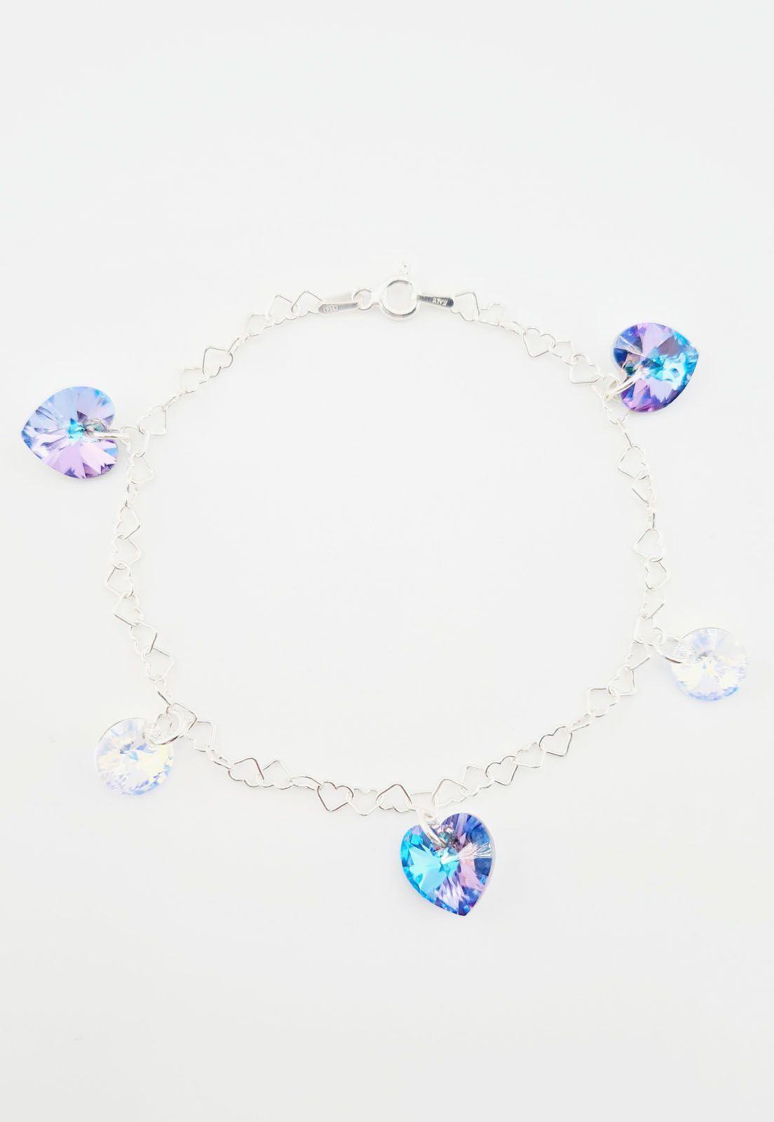 Pulsera Romance Plata italiana 925 Cristales Genuinos Vitral Light-2
