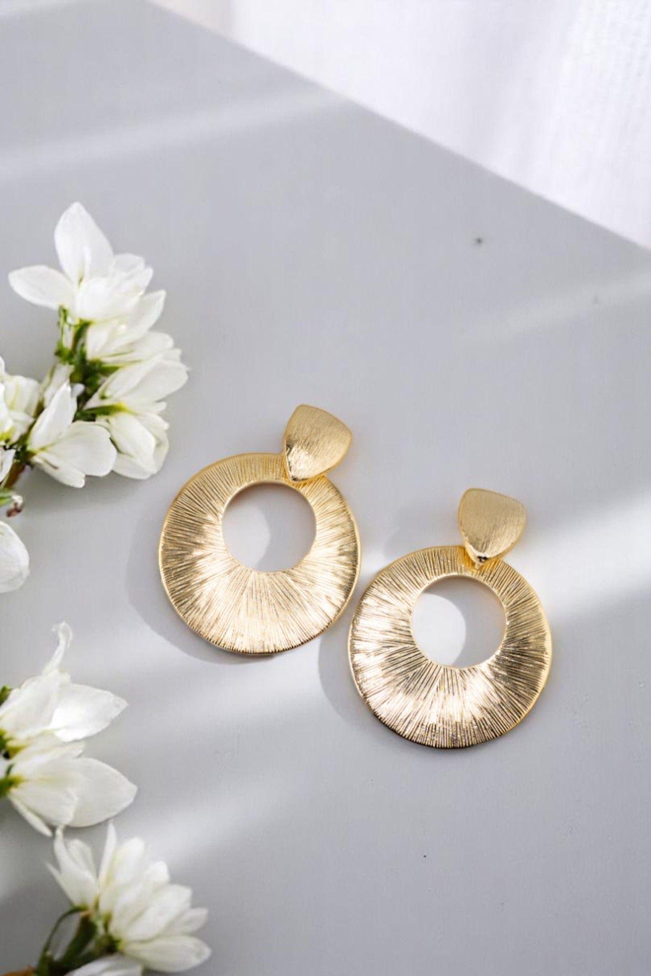 Aros Milena Gold Baño de Oro 24k-1