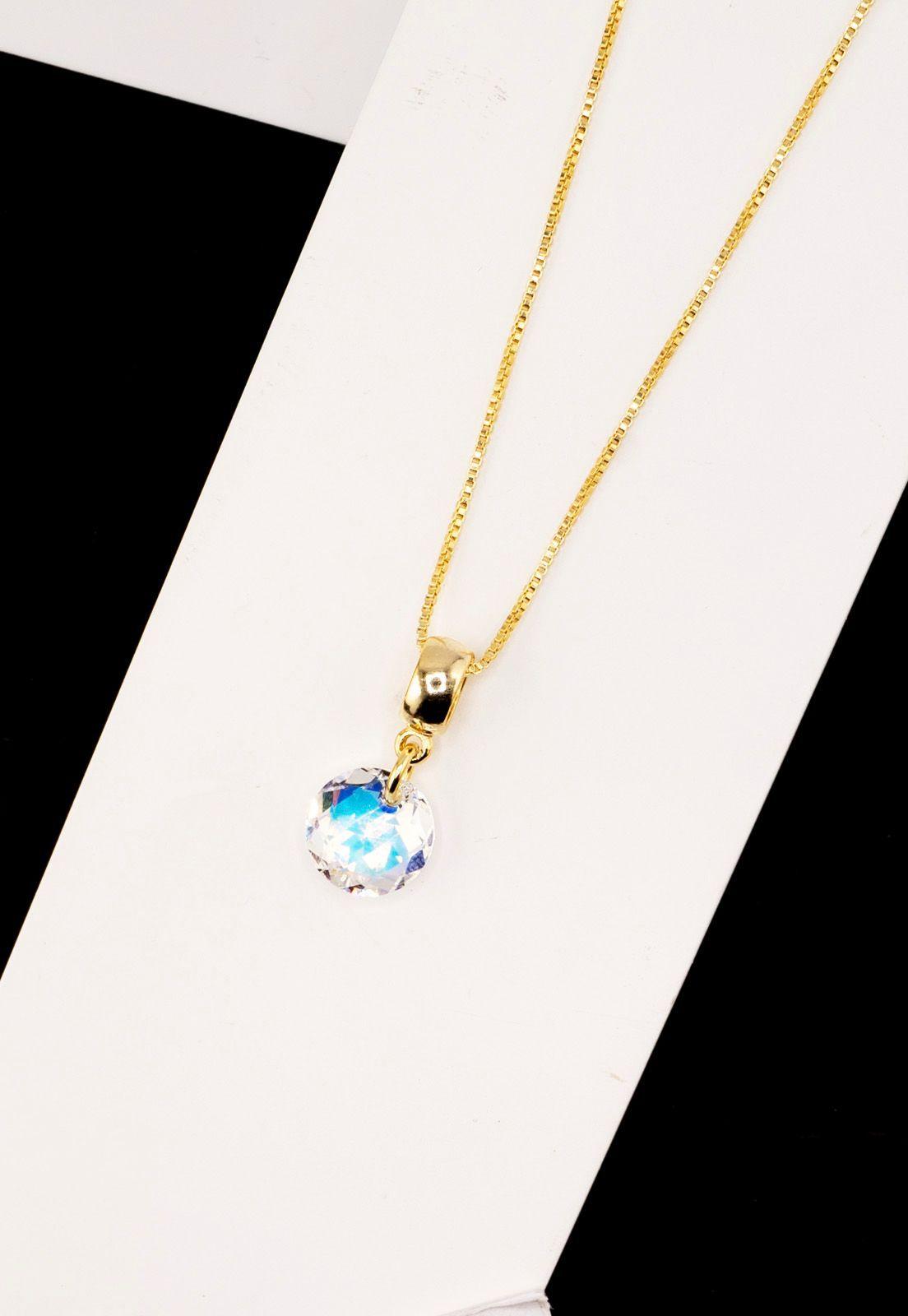 Collar Bali Gold Cristales Genuinos Aurora Boreal-2