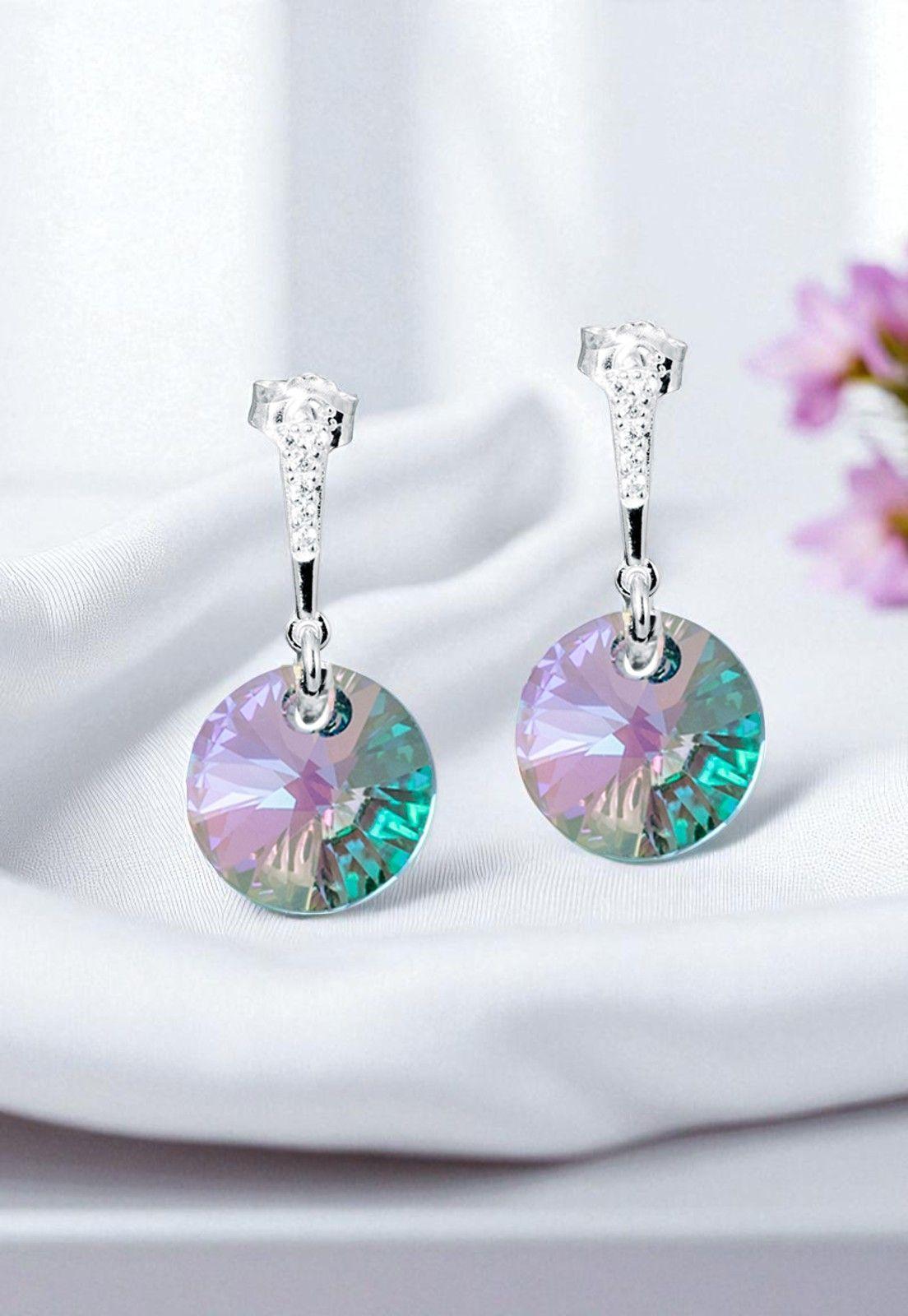 Aros Paris Plata Italiana 925 Cristal Genuinos Paradise Shinne-2