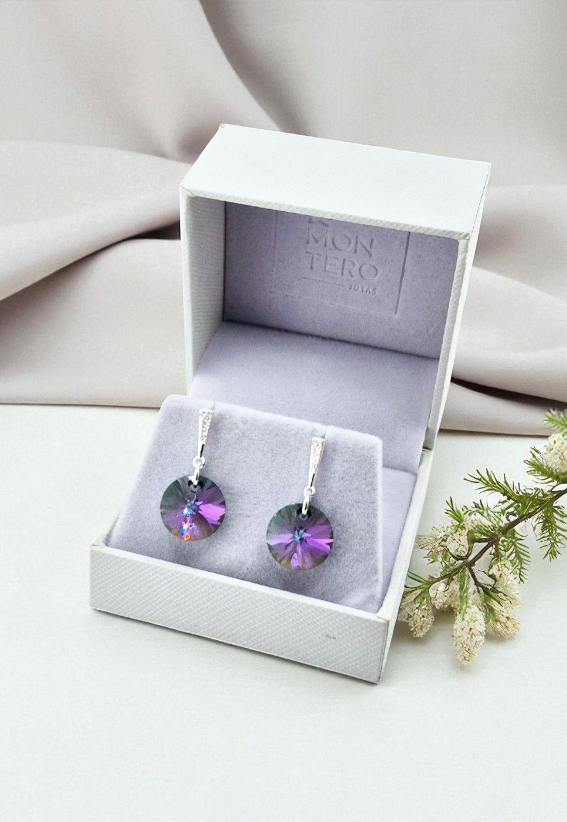 Aros Paris Plata Italiana 925 Cristal Genuinos Paradise Shinne-3