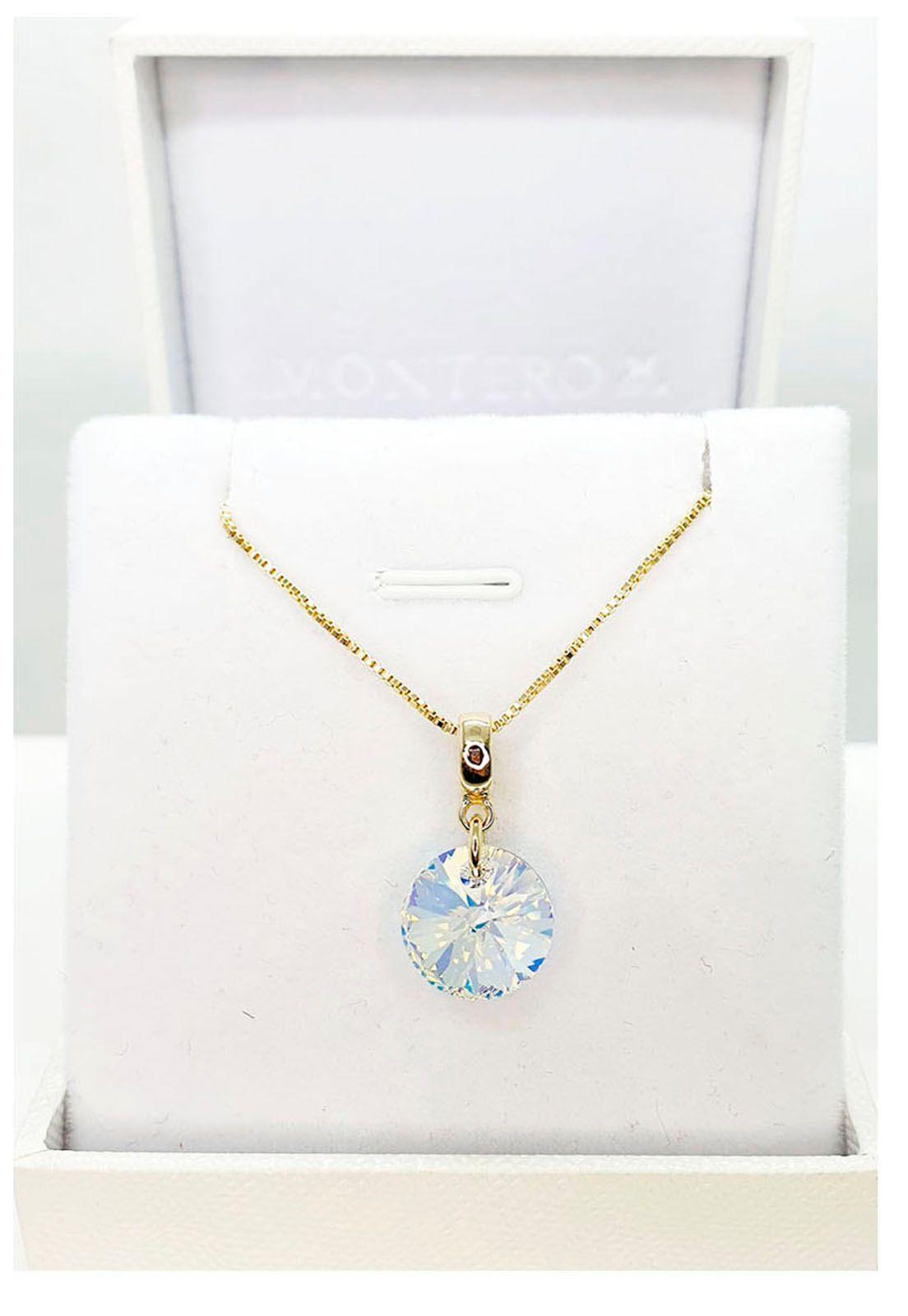 Collar Aurora Gold Cristal Genuino Aurora Boreal-2