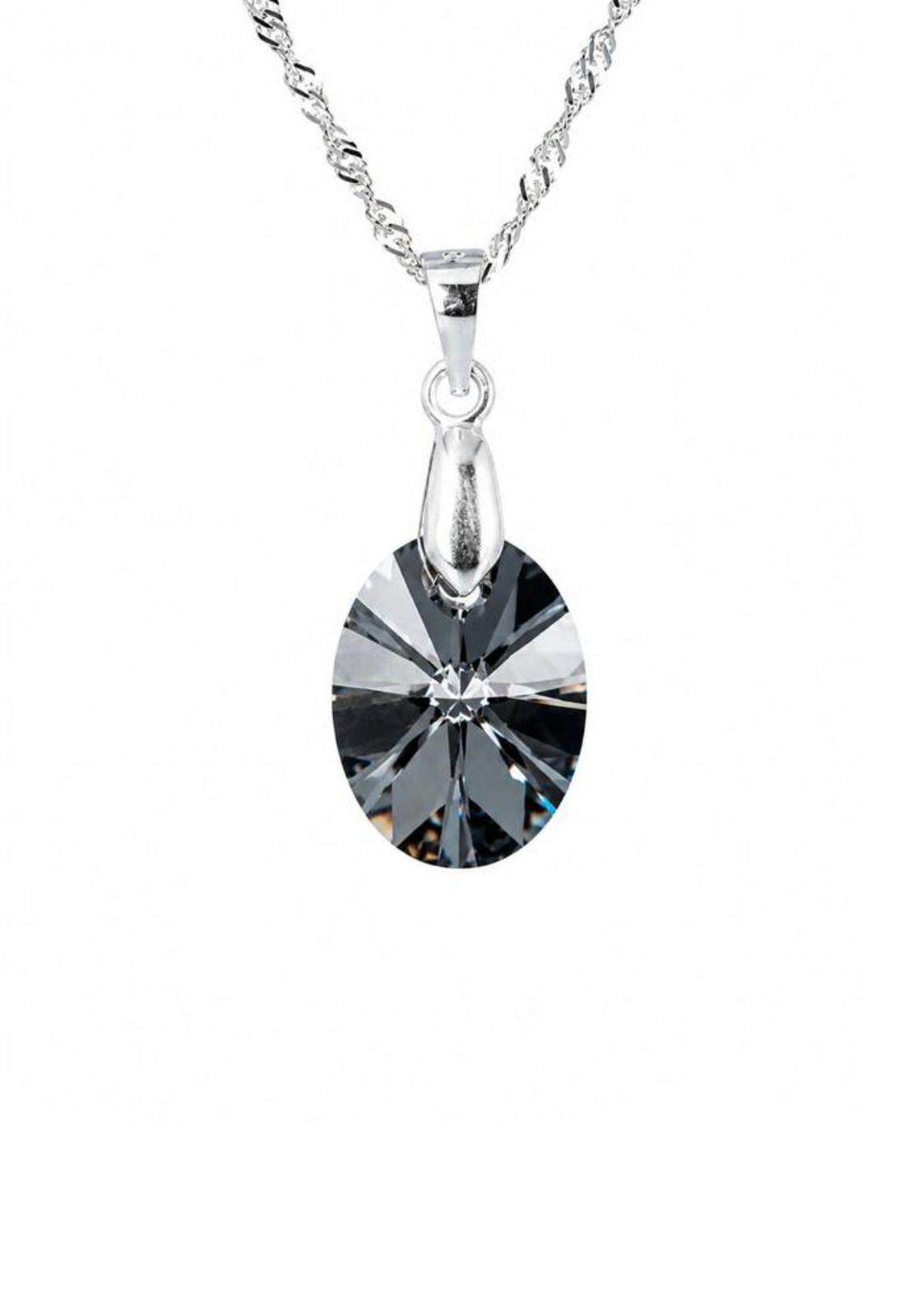 Collar Praga Plata 925 Cristal Swarovski® Silver Night-0