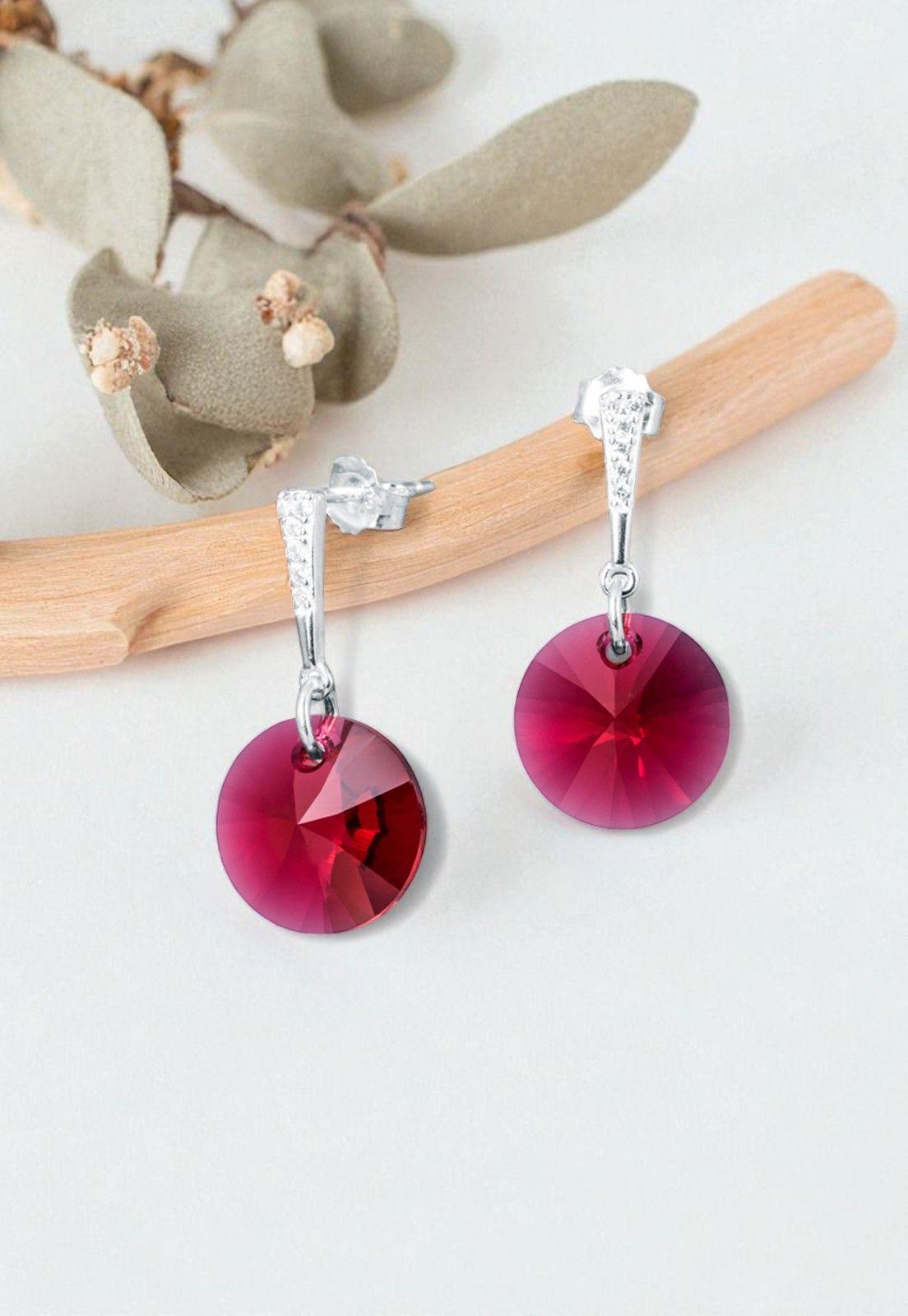 Aros Paris Cristales Genuinos Scarlet-2