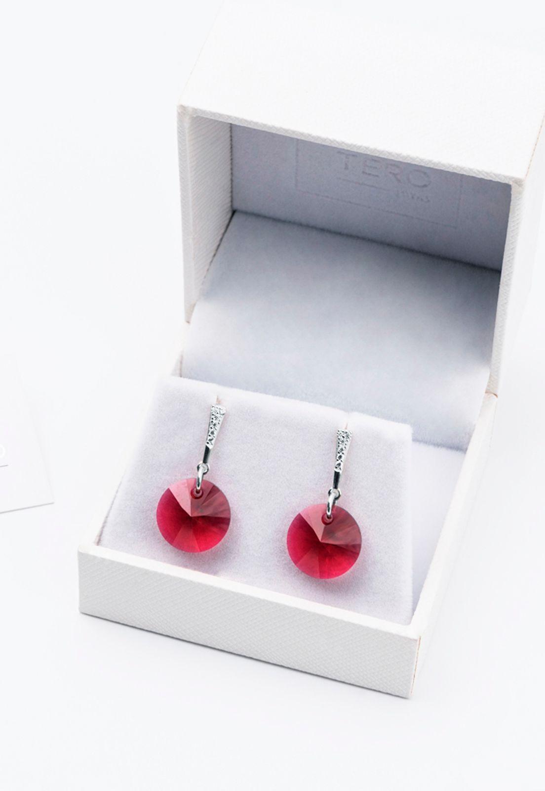 Aros Paris Cristales Genuinos Scarlet-3