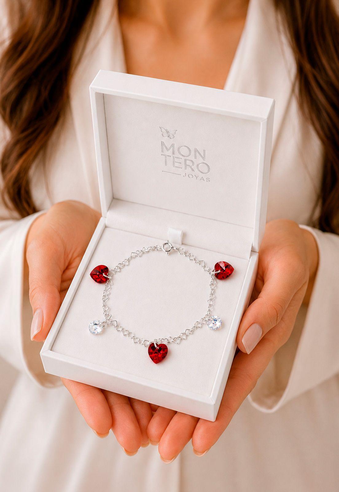 Pulsera Romance Plata 925 Cristal Swarovski® Siam-5