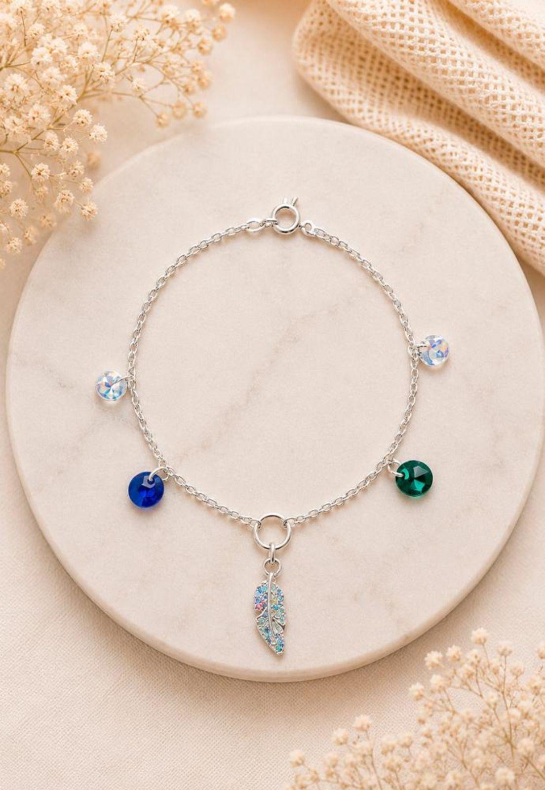 Pulsera Elena Plata 925 Cristal Swarovski® Emerald-2