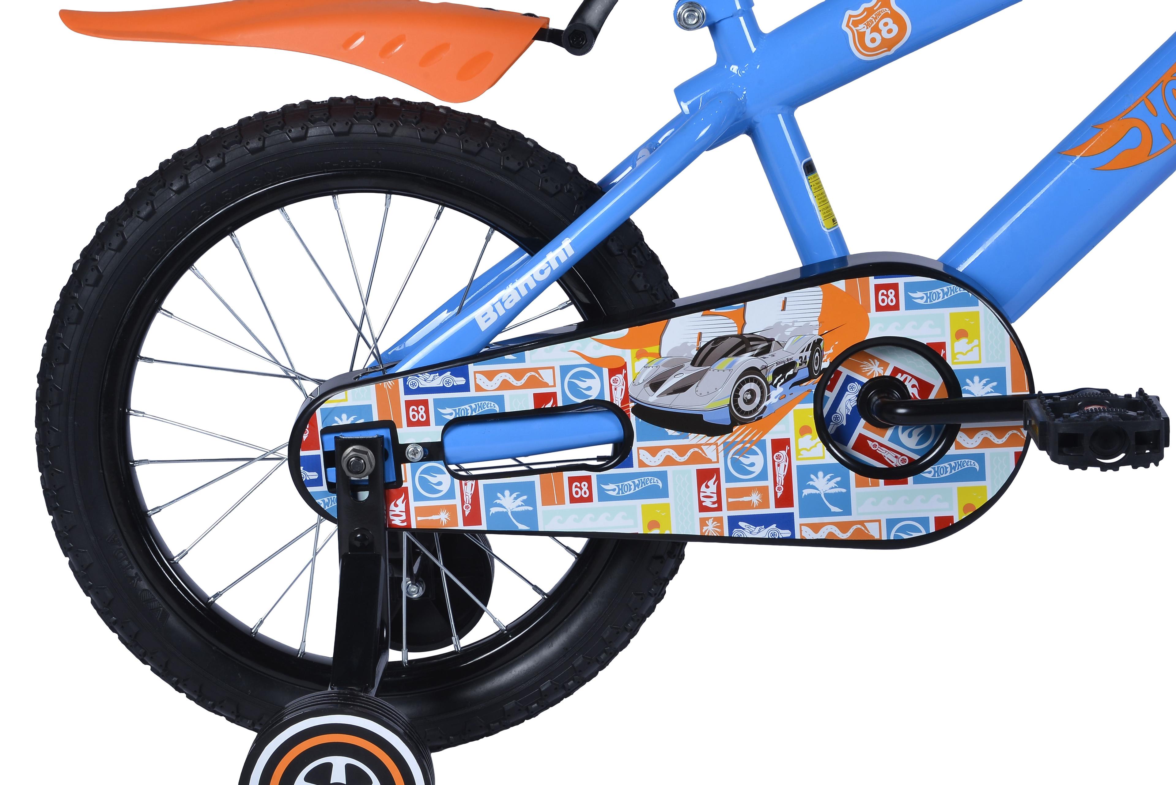 BICICLETA HOTWHEELS 16 AZUL-3
