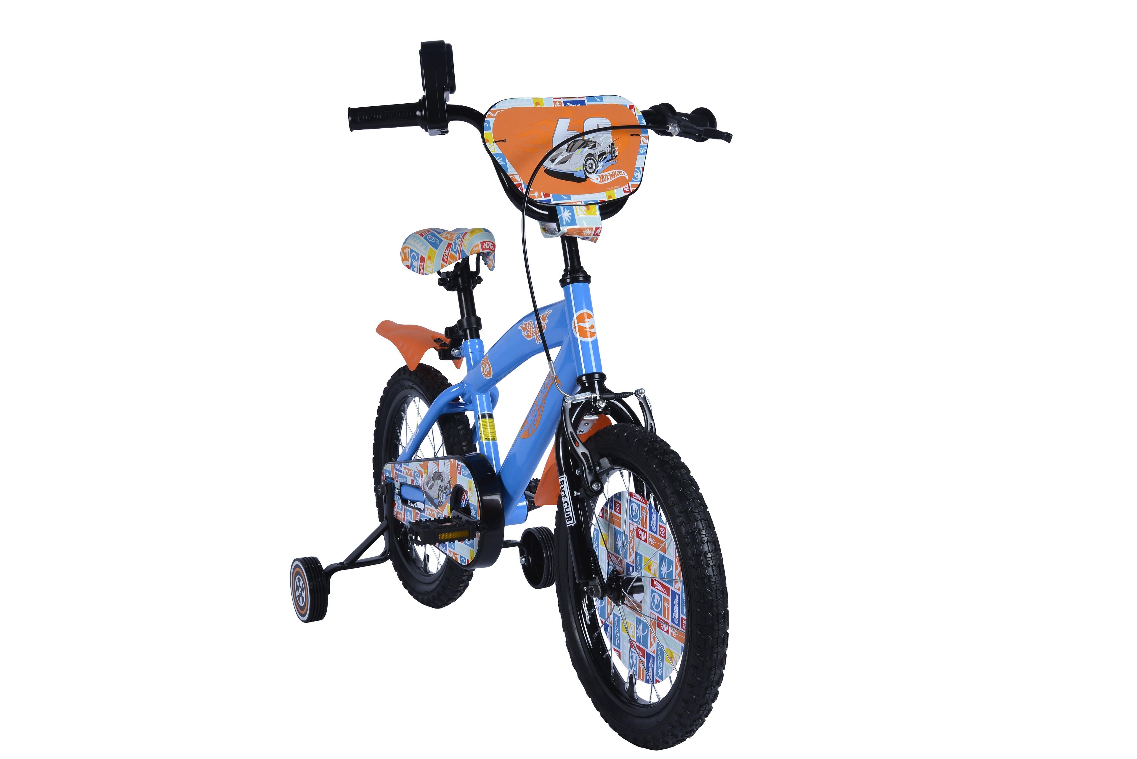 BICICLETA HOTWHEELS 16 AZUL-4