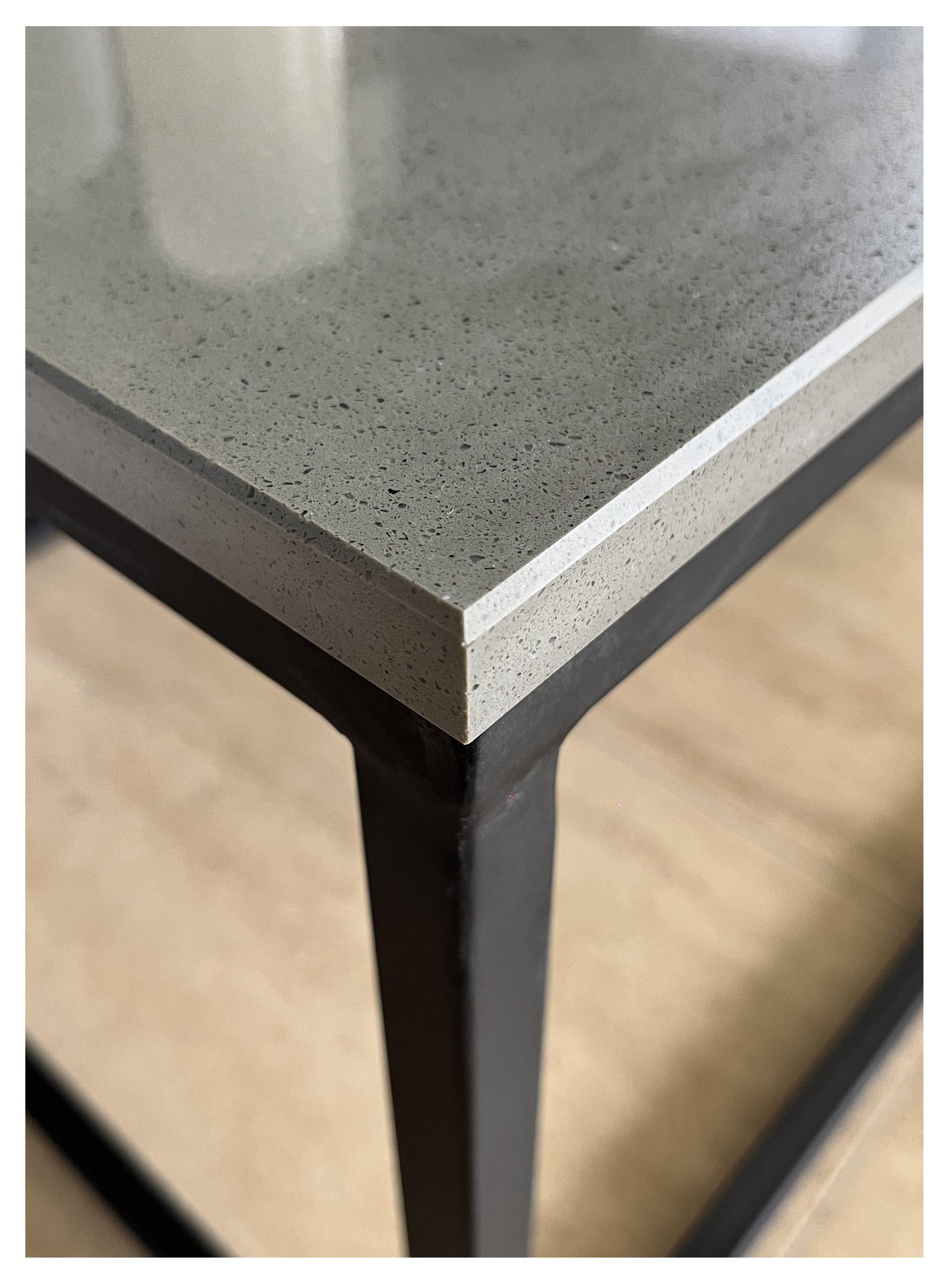 Mesa de Centro Cuarzo Gris Iron 100x60 cm-2