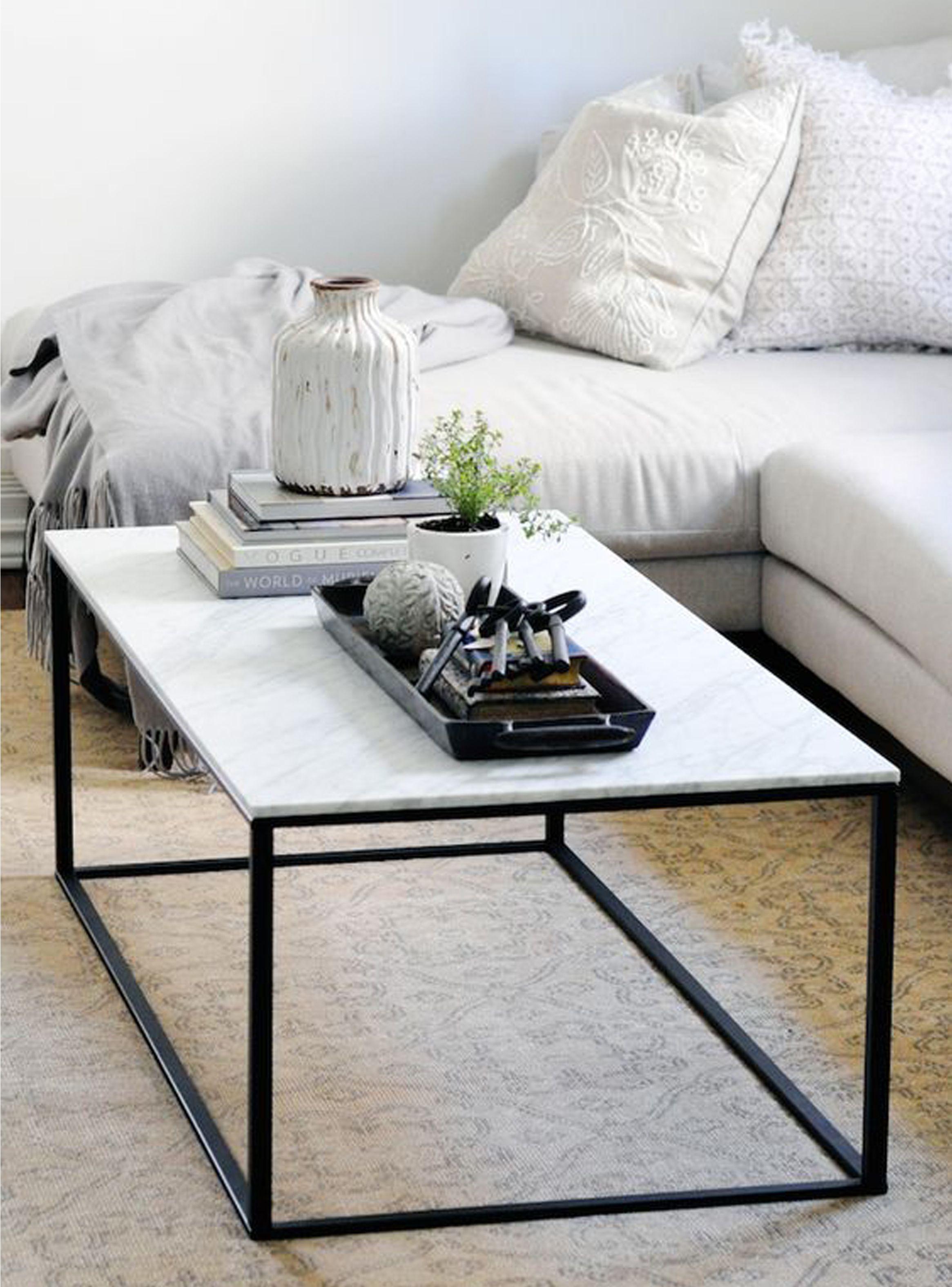 Mesa de Centro Mármol Blanco Carrara 100x60 cm.-3