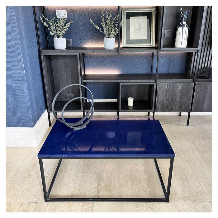 Mesa de Centro Cuarzo Galaxy Azul 100x60 cm-4