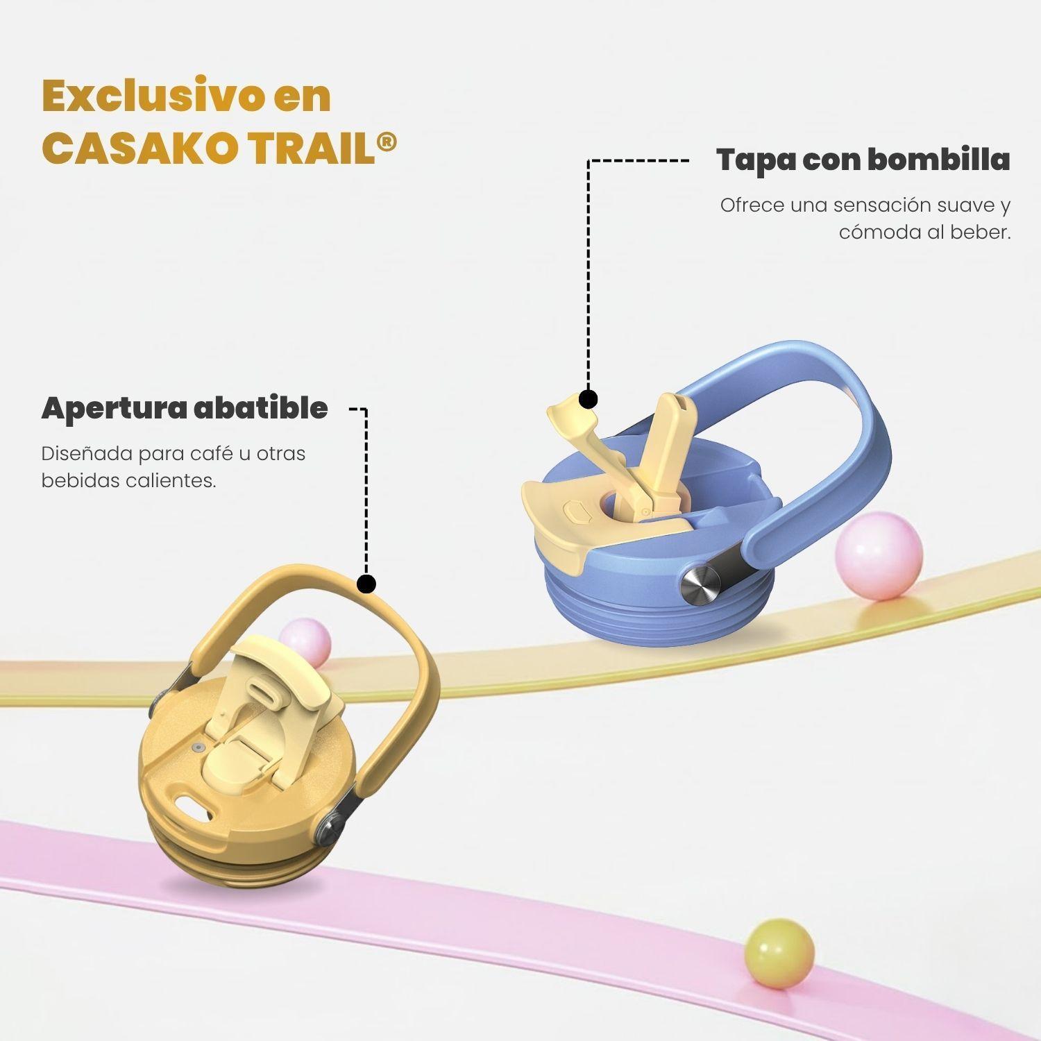 Tumbler térmico 1,2 L Flow KO-Lock a prueba de derrames Vainilla Ámbar-2