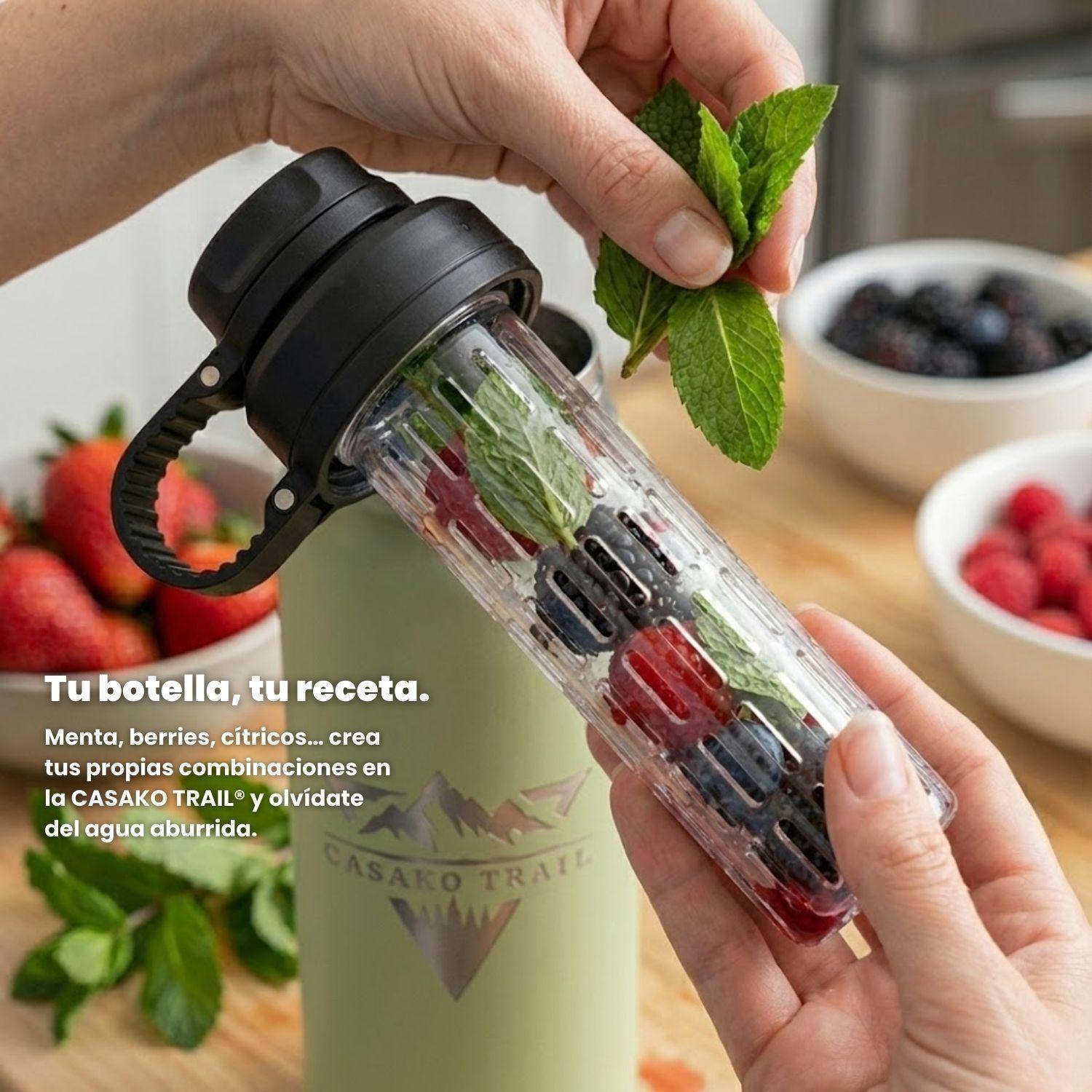 Botella térmica 1 L (950 ml) acero inoxidable Verde Salvia-2