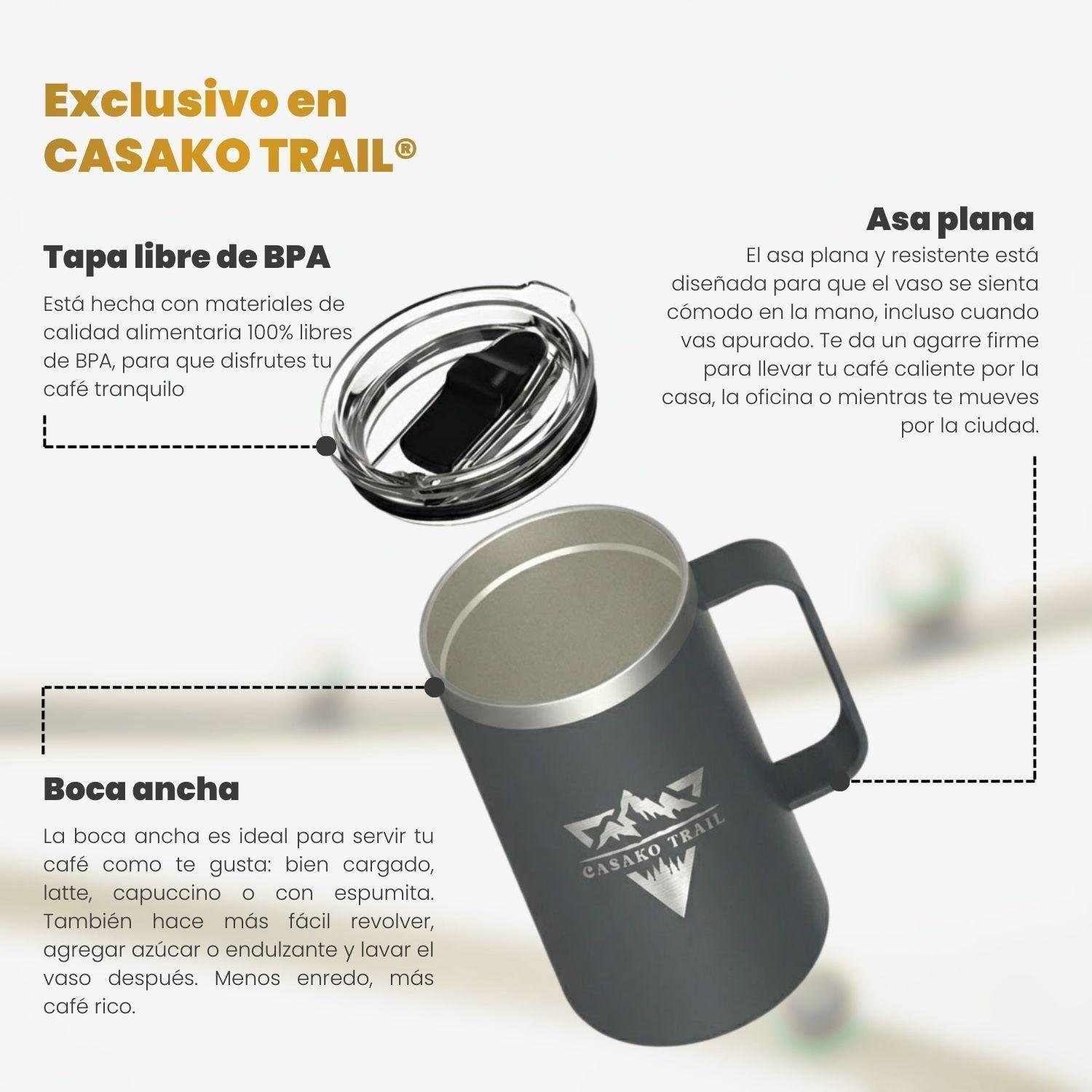 Mug térmico 700 ml Inox Slide Lid acero inoxidable Negro Volcánico-3