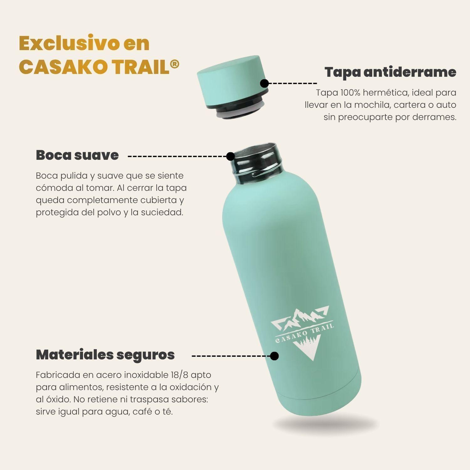 Botella térmica 750 ml deportiva acero inoxidable Verde Patagonia-3