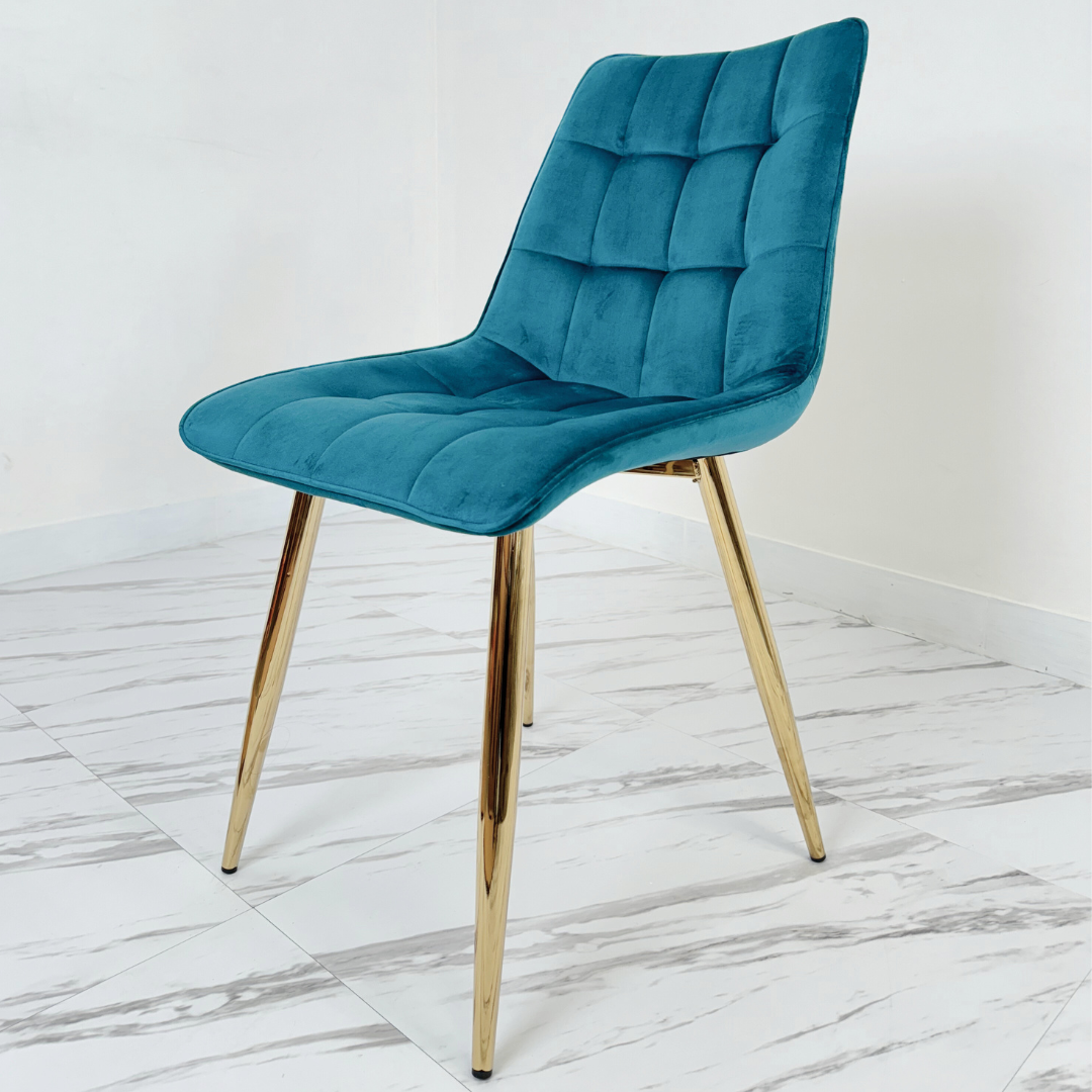 SILLA DE COMEDOR ACOLCHADAS COLOR TURQUESA-0