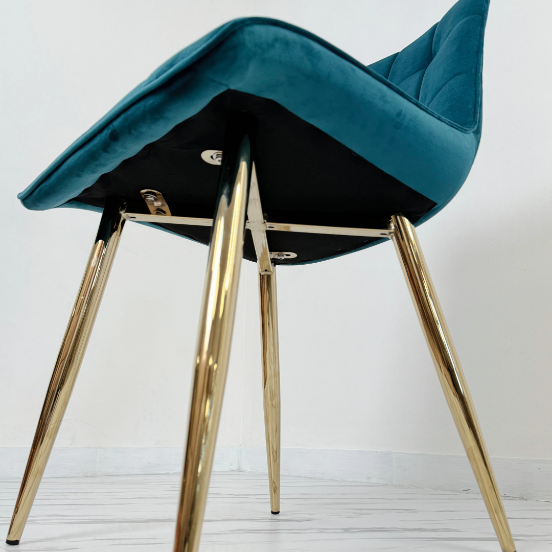 SILLA DE COMEDOR ACOLCHADAS COLOR TURQUESA-1