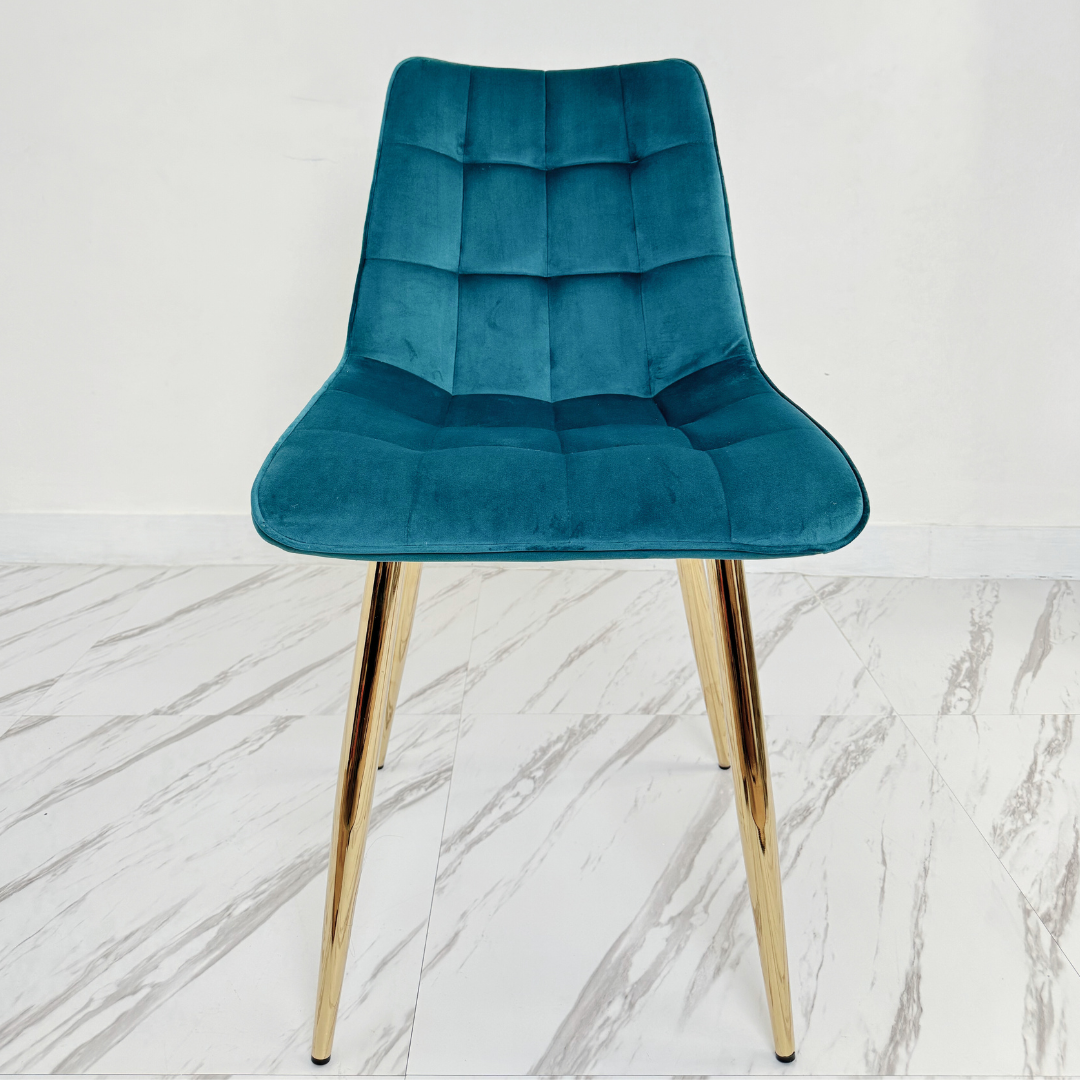SILLA DE COMEDOR ACOLCHADAS COLOR TURQUESA-3