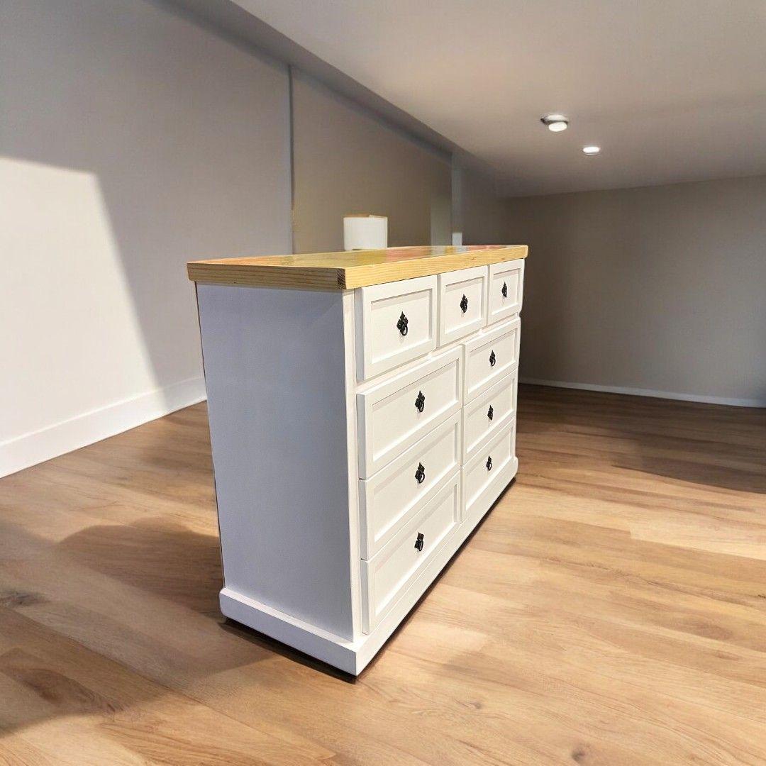 Comoda de madera 9 cajones modelo Aval Basic-1