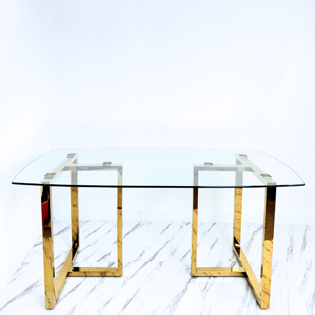 Mesa de comedor para 6 personas de vidrio templado (Mgrmuebles)-2
