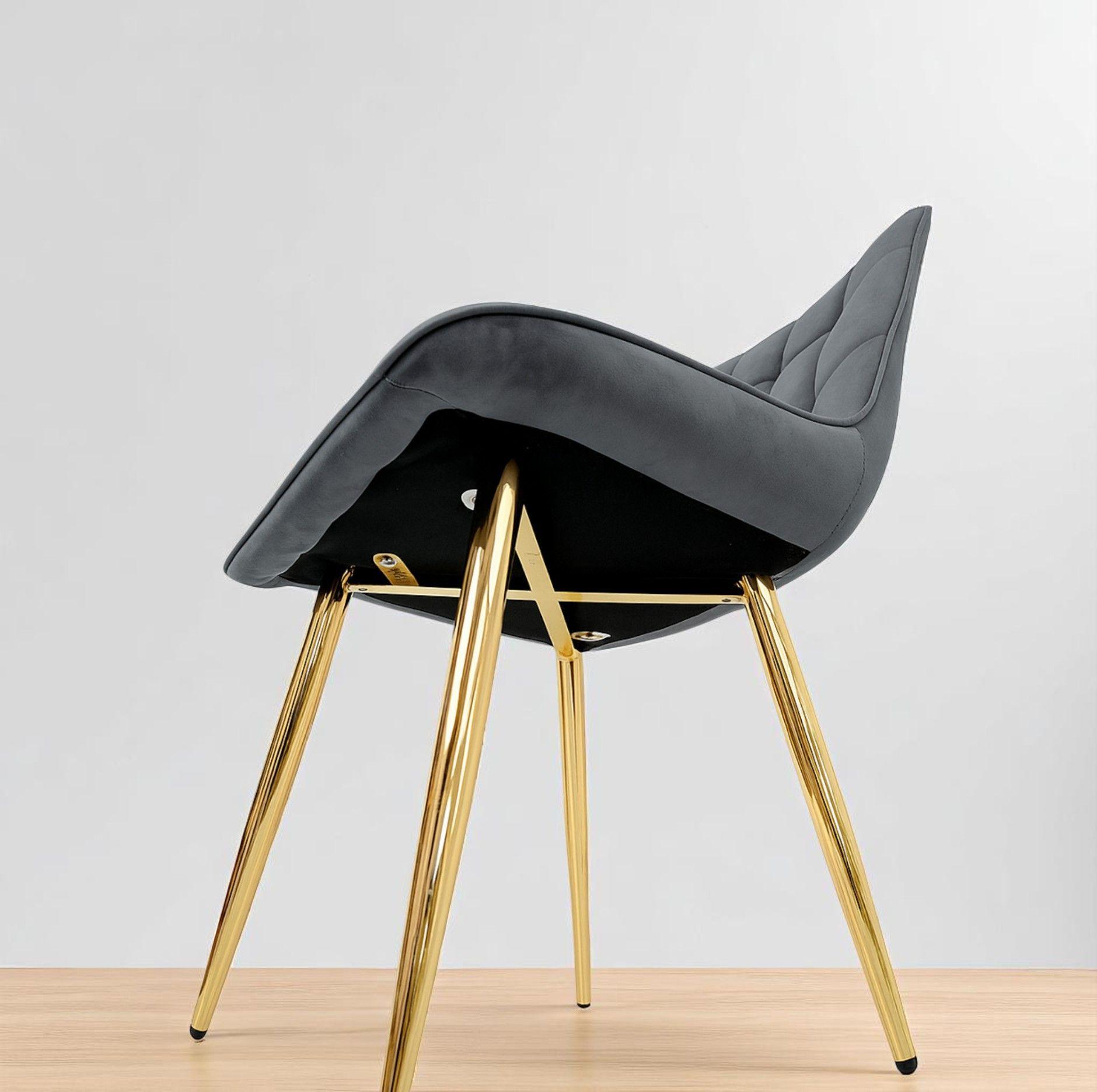 Silla Capitone con patas Doradas-2
