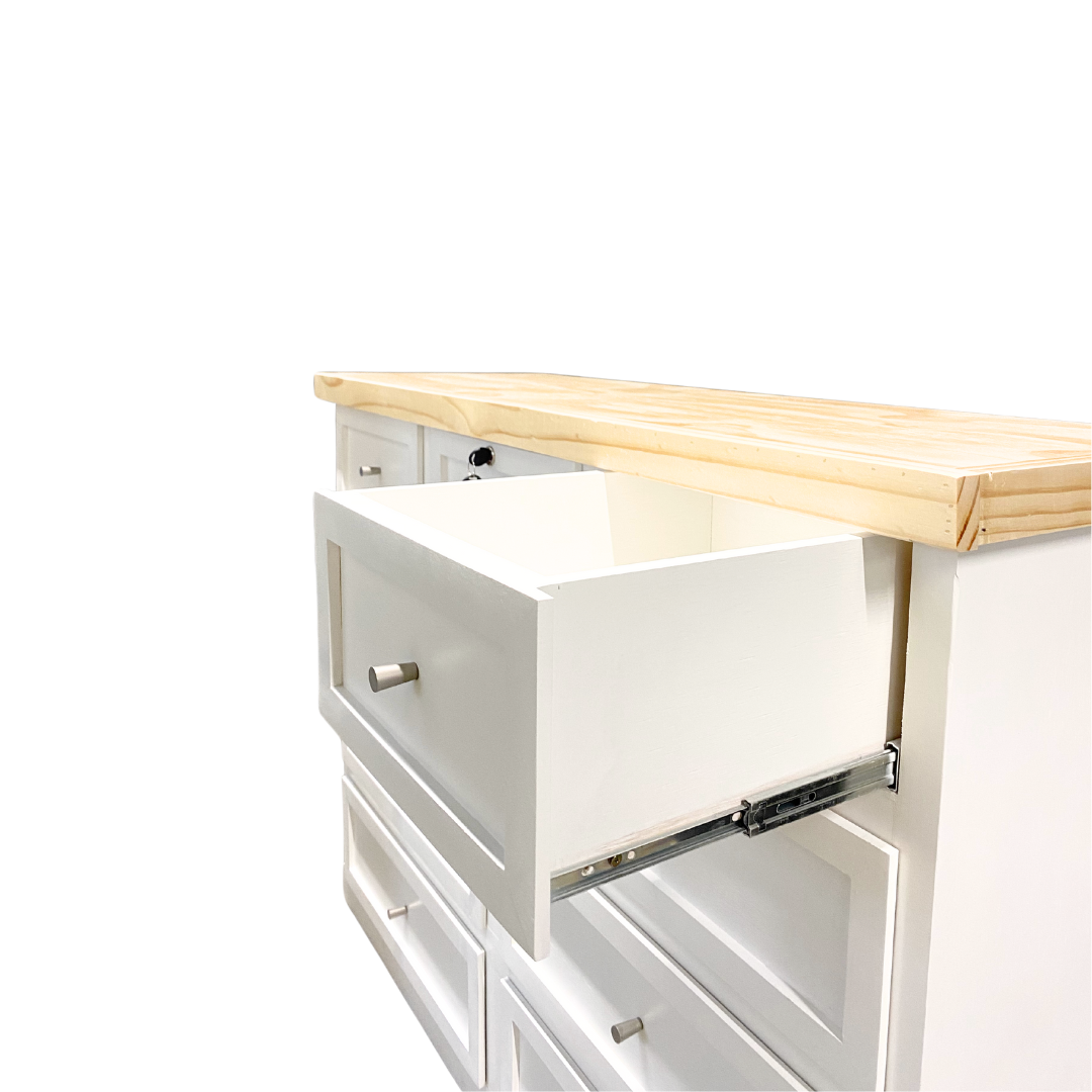 COMODA DE MADERA 9 CAJONES BLANCA NATURAL-3