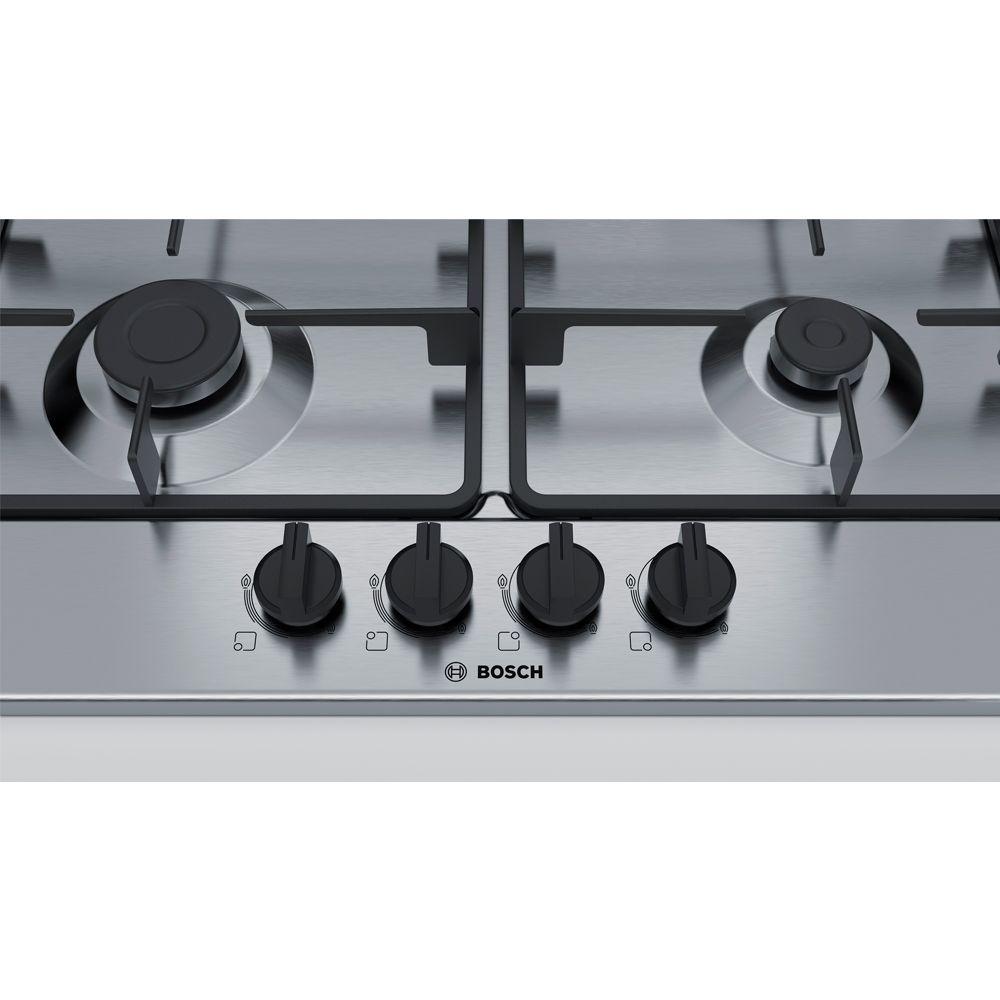 Encimera a Gas Bosch PGH6B5B60V 60cm Acero Inox 4 quemadores-1