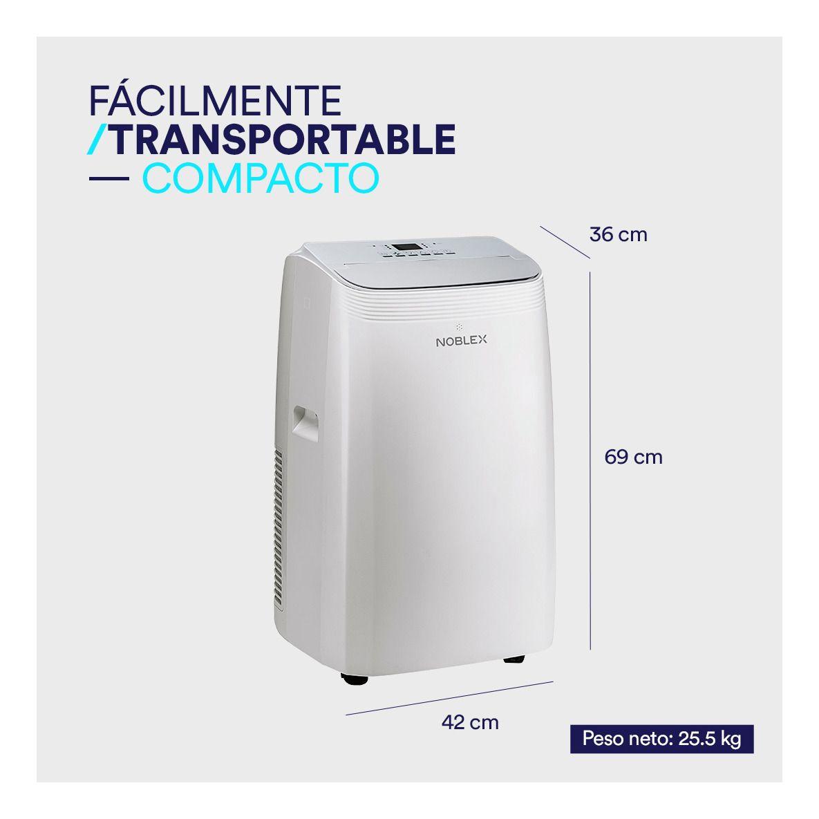 Aire Acondicionado Portátil Noblex Frío Calor 12000btu 4en1 240v-8