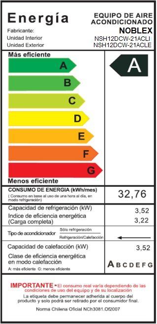 Aire Acondicionado Noblex Split Frío Calor 12000btu Blanco-5