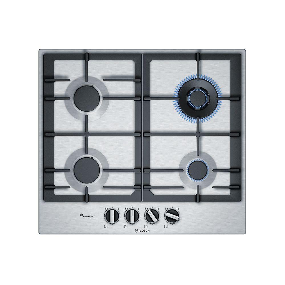 Encimera a Gas Bosch PCH6A5B90 60cm 4 quemadores Acero Inox-1