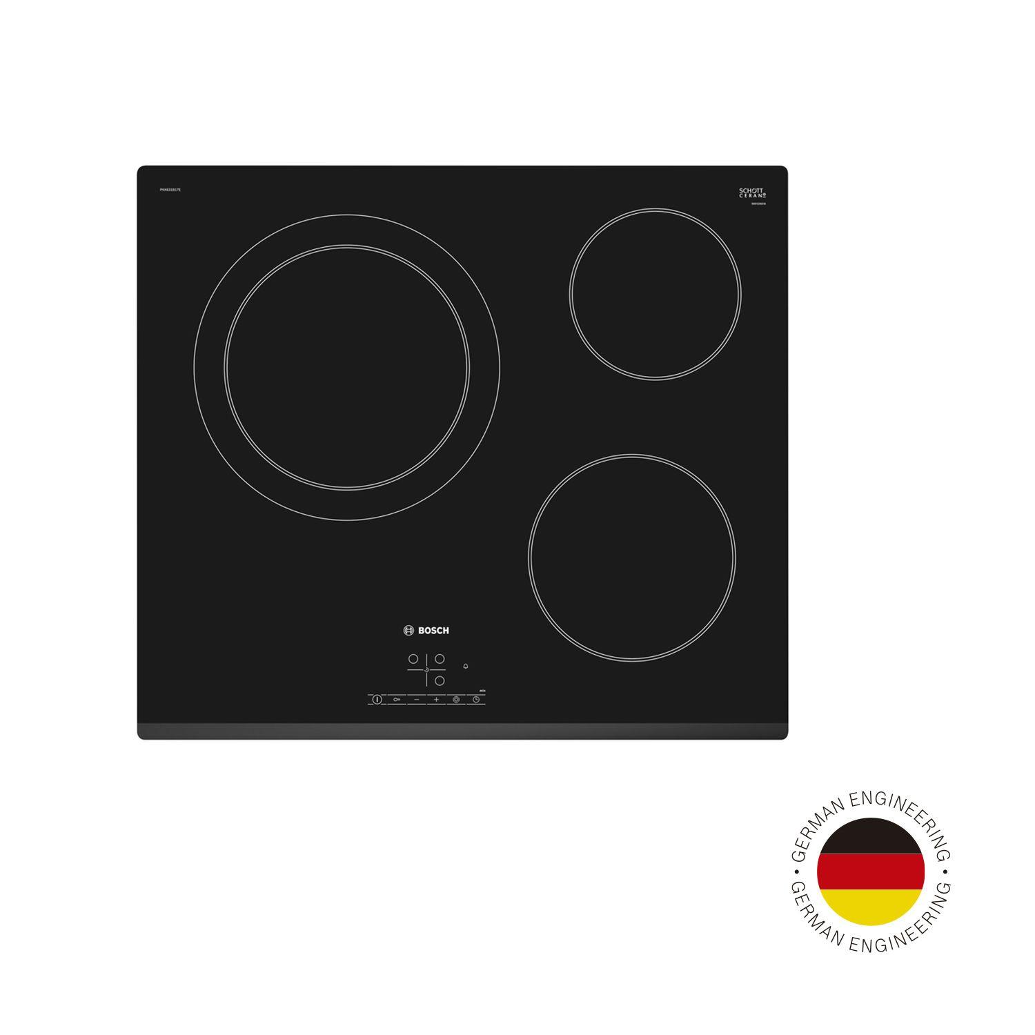 Encimera Vitrocerámica Bosch PKK631B17E 60 cm Negro-3