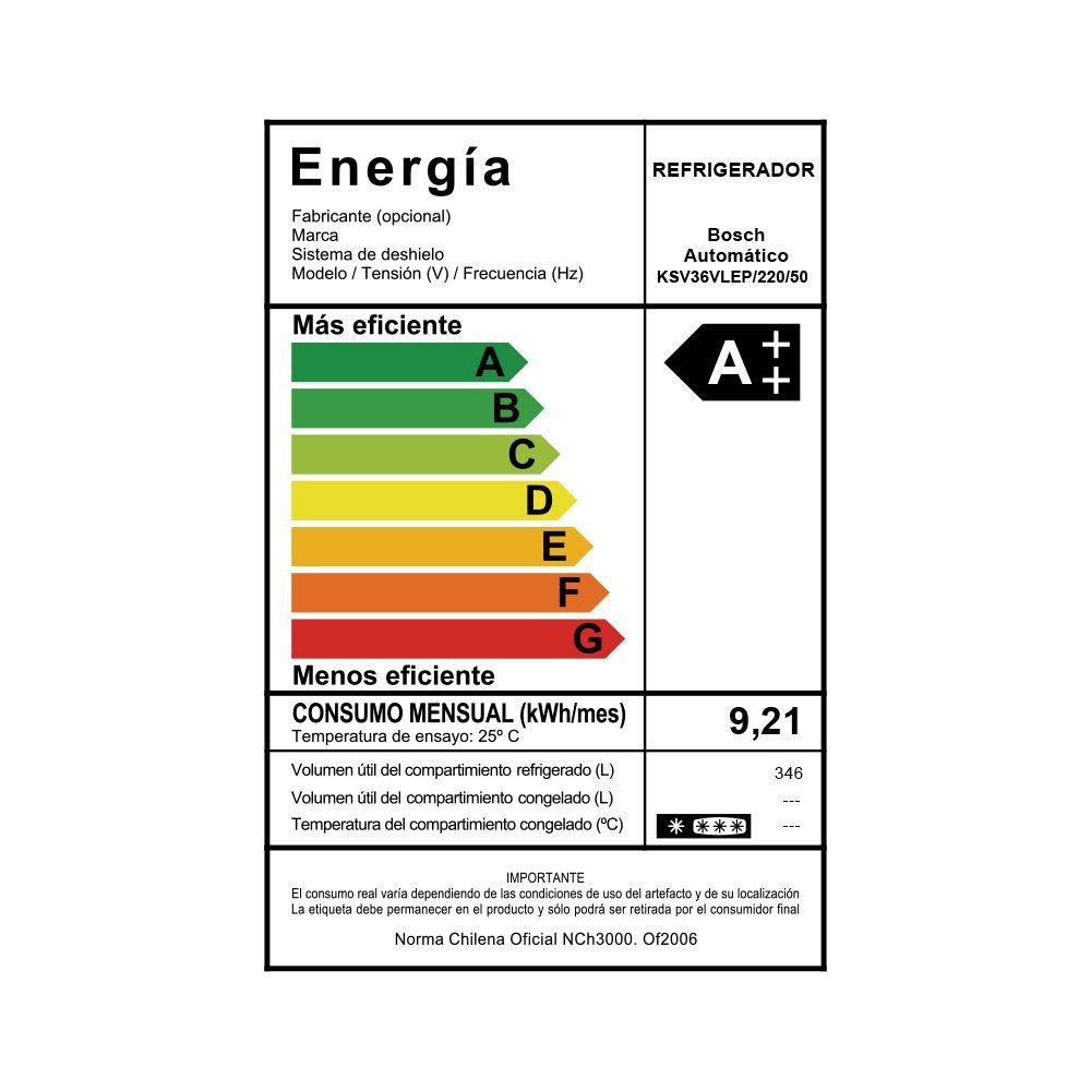 Refrigerador Serie 4 Bosch KSV36VLEP 346L Libre instalación-7